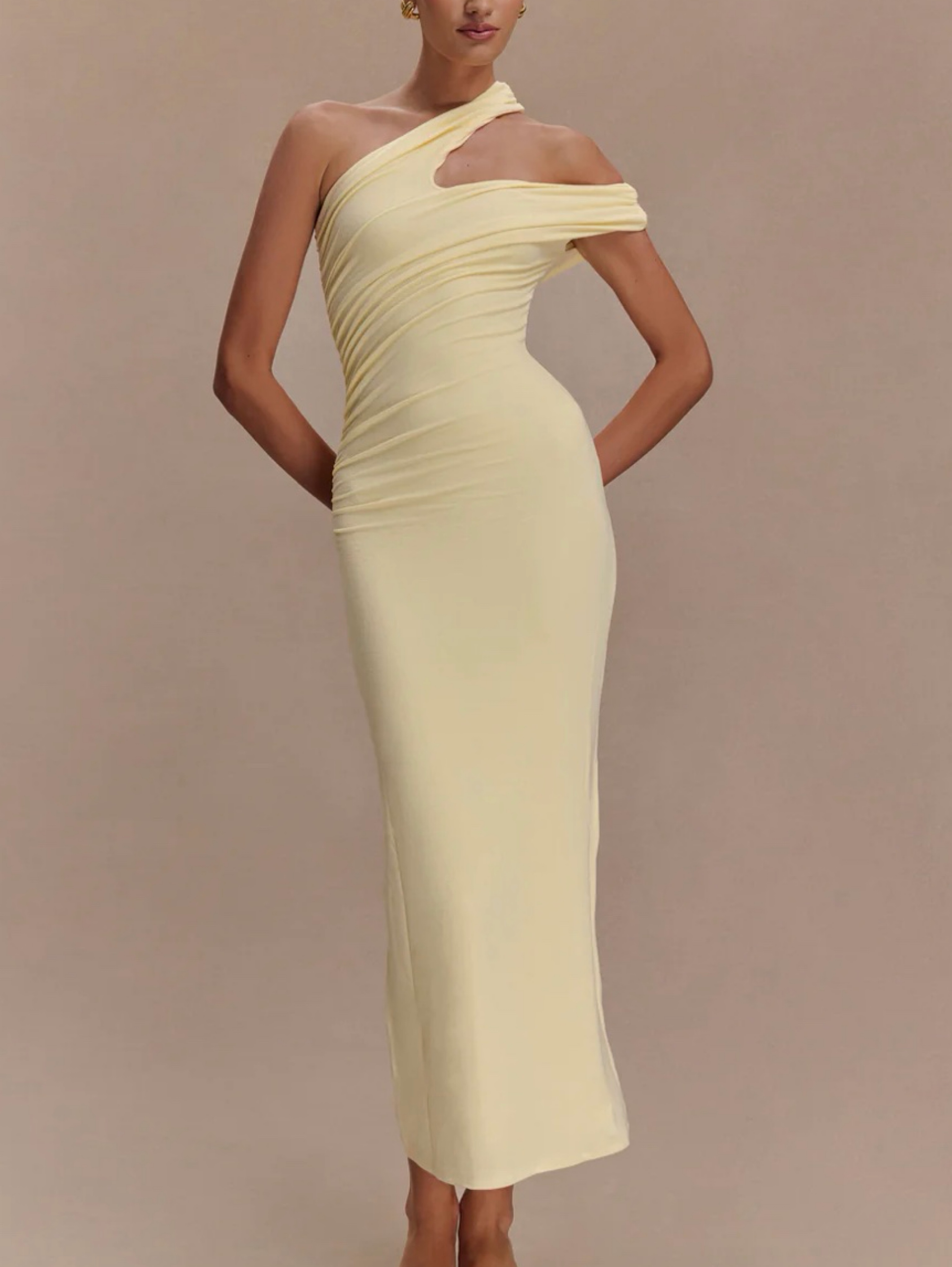 meshki ribbed dress Pia Ribbed Strapless Maxi Dress / Chocolate | MESHKI