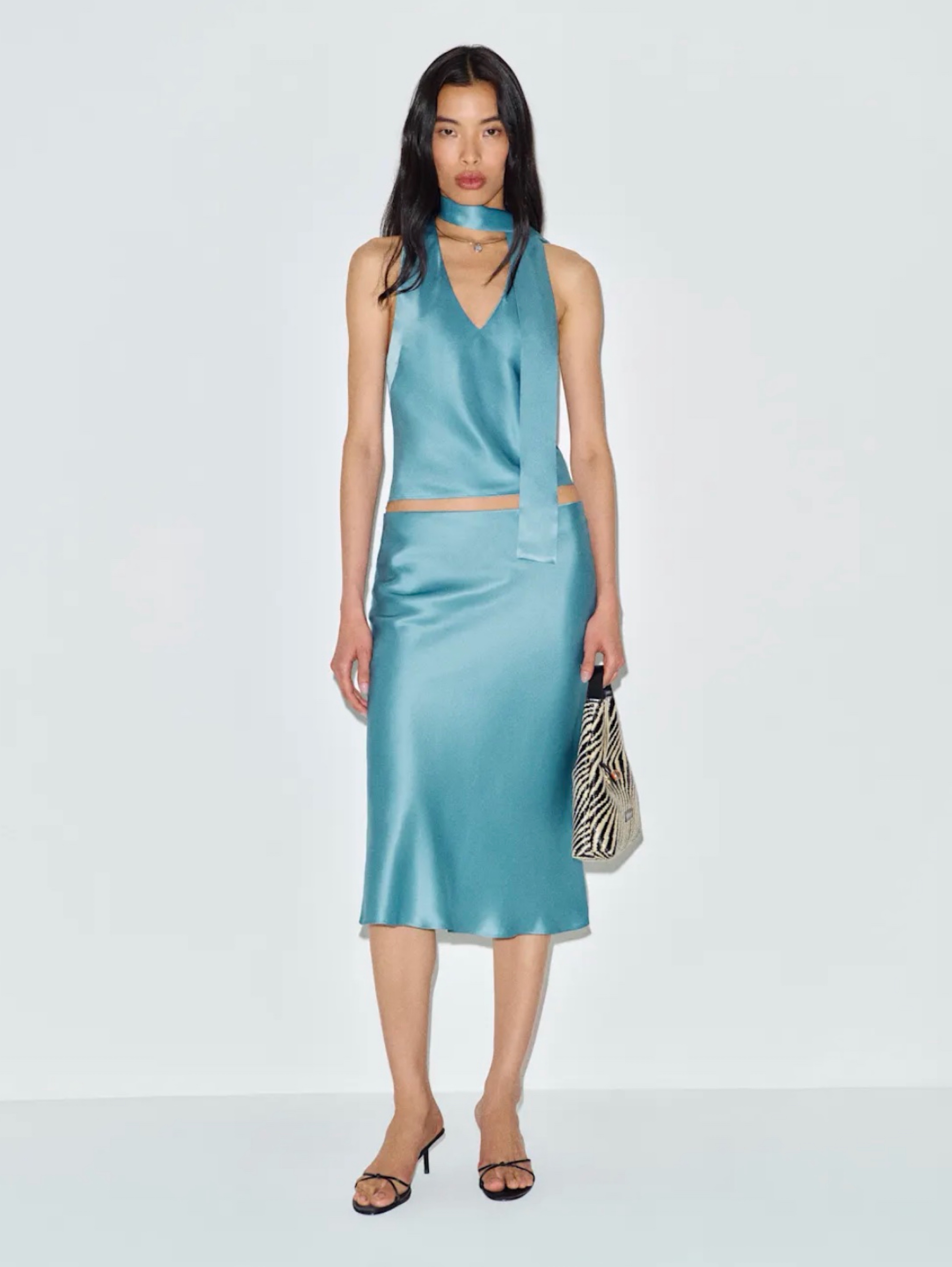Reformation Pomelle Silk Two Piece
