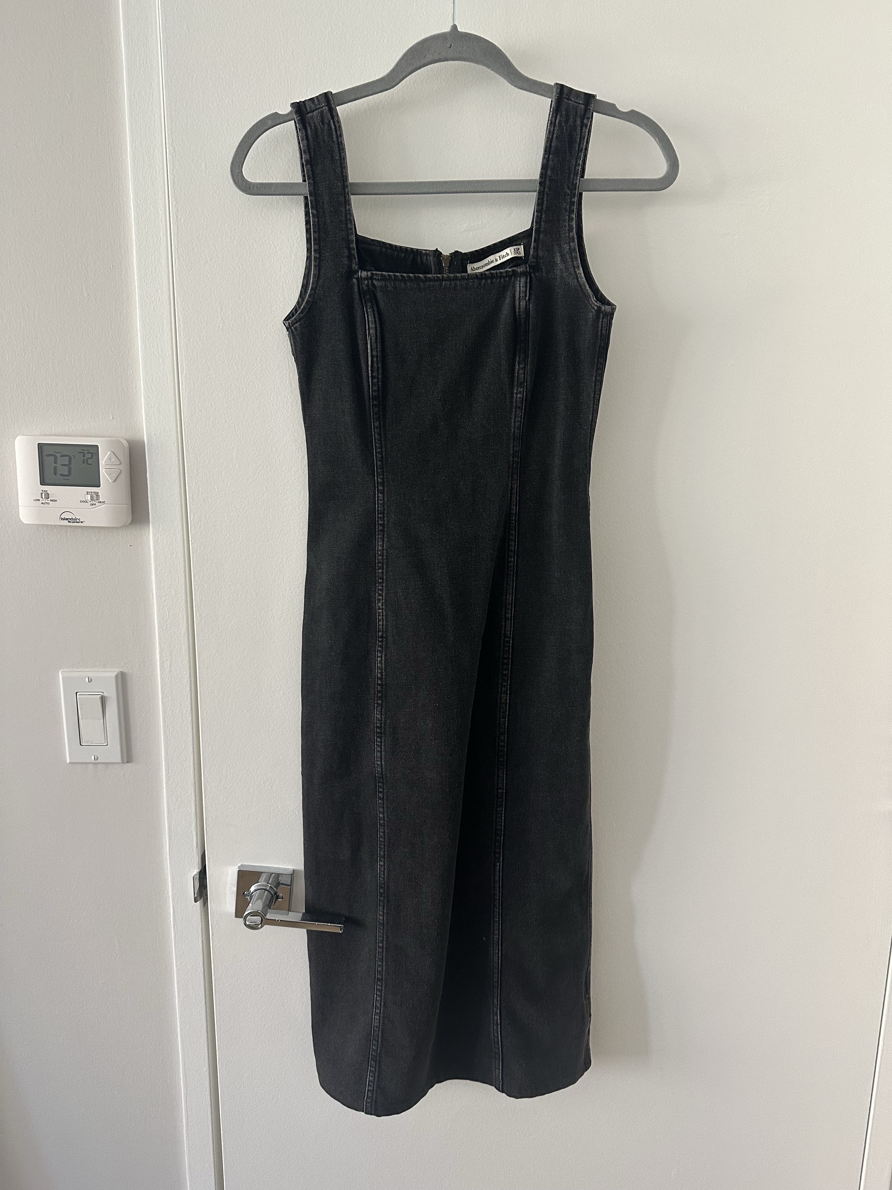 primark black denim dress PRIMARK WOMENS BLACK DENIM DRESS (SIZE 8)