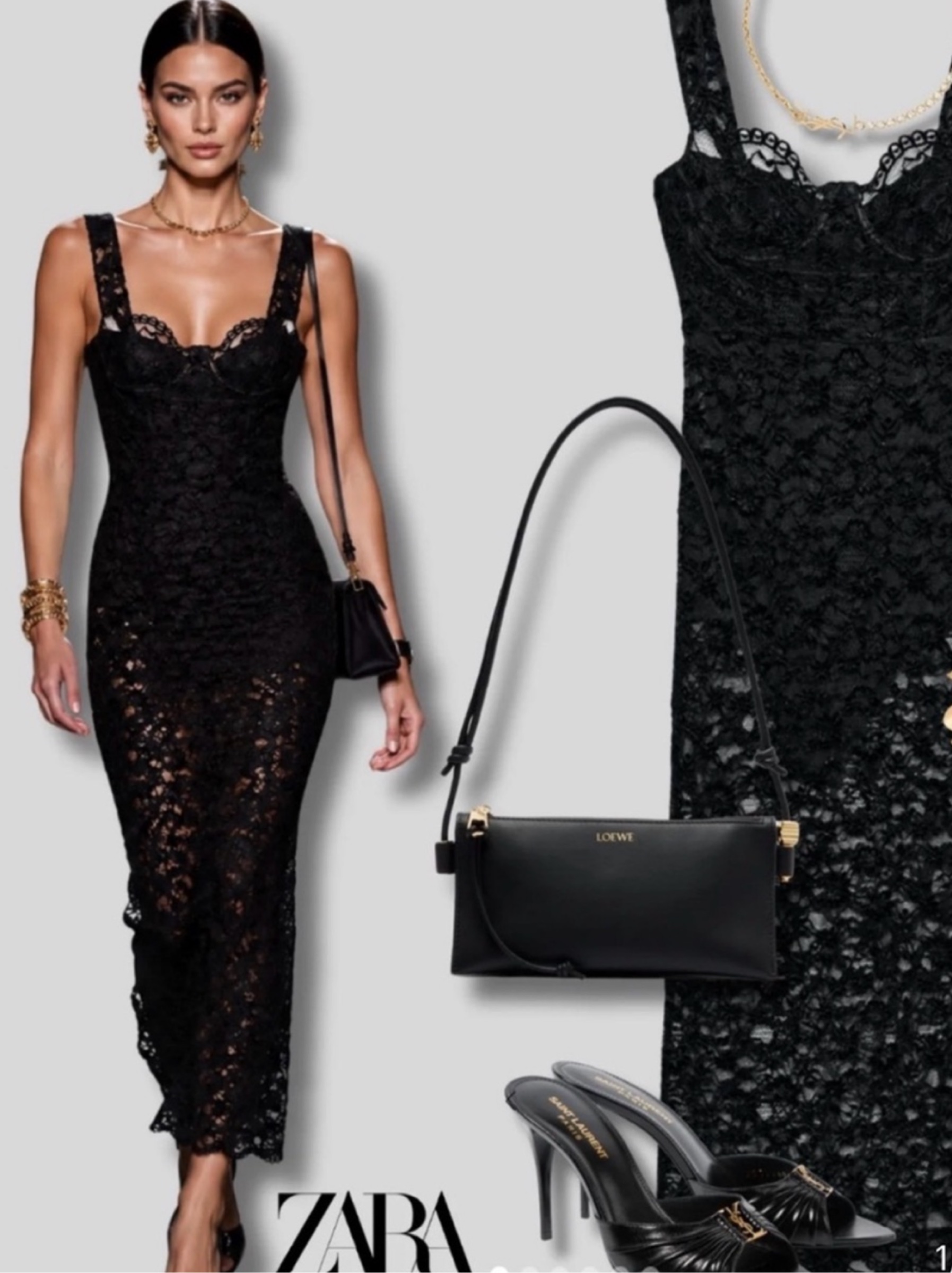 leather and lace dress zara sheer by Zara Taxfree