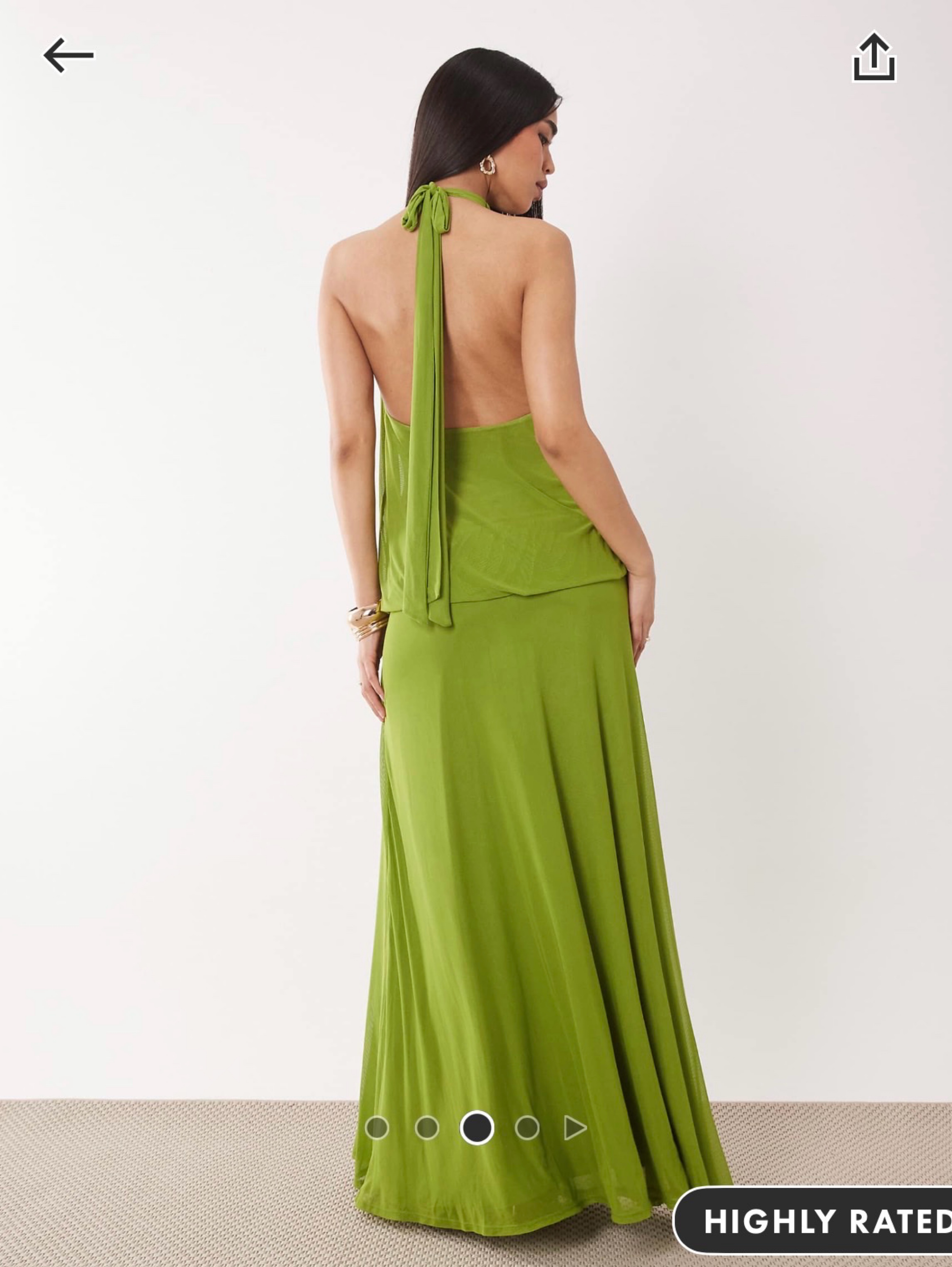 lime green halter dress Mini - Neck Dress - Backless O-Ring Dress Effortless elegance meets coastal charm with the Carolina Coast Halter Neck Maxi Dress in vibrant lime green and crisp white stripes Teeze Me Key Lime Green