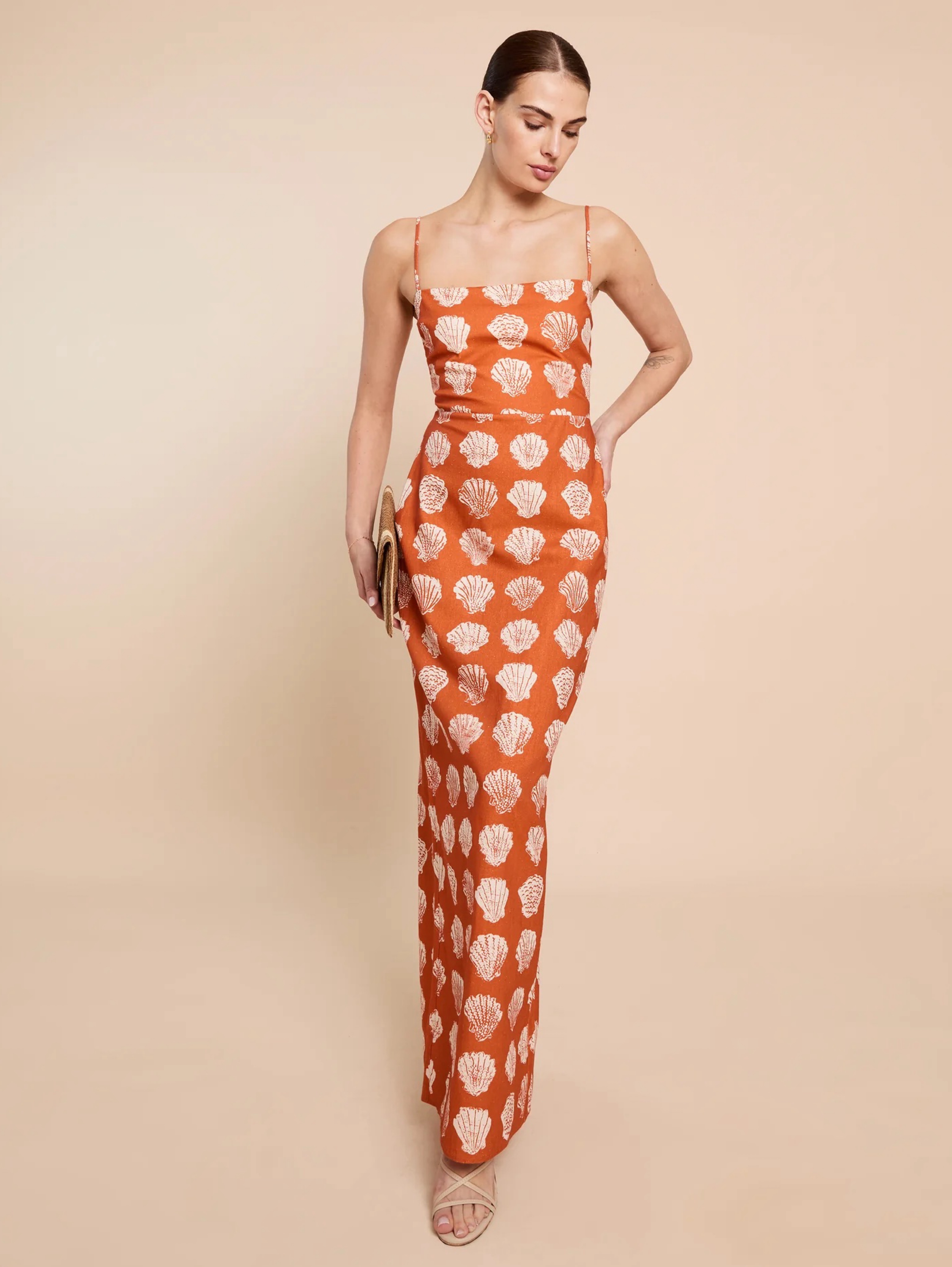 orange seashell dress Orange Seashell Dress Large