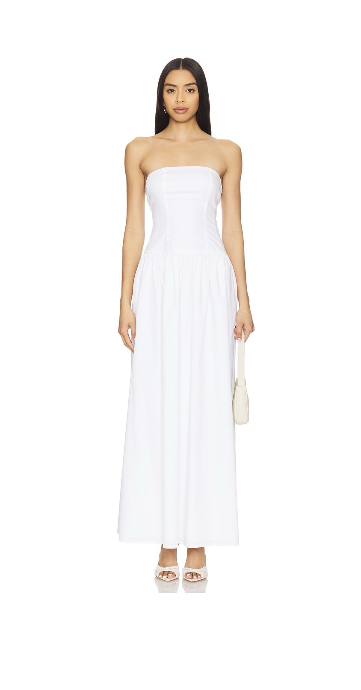 White Strapless Linen Maxi Dress Bridal / Summer / 4th of July by All The Ways - Pickle White Strapless Linen Maxi Dress Bridal / Summer / 4th of July by All The Ways - Pickle