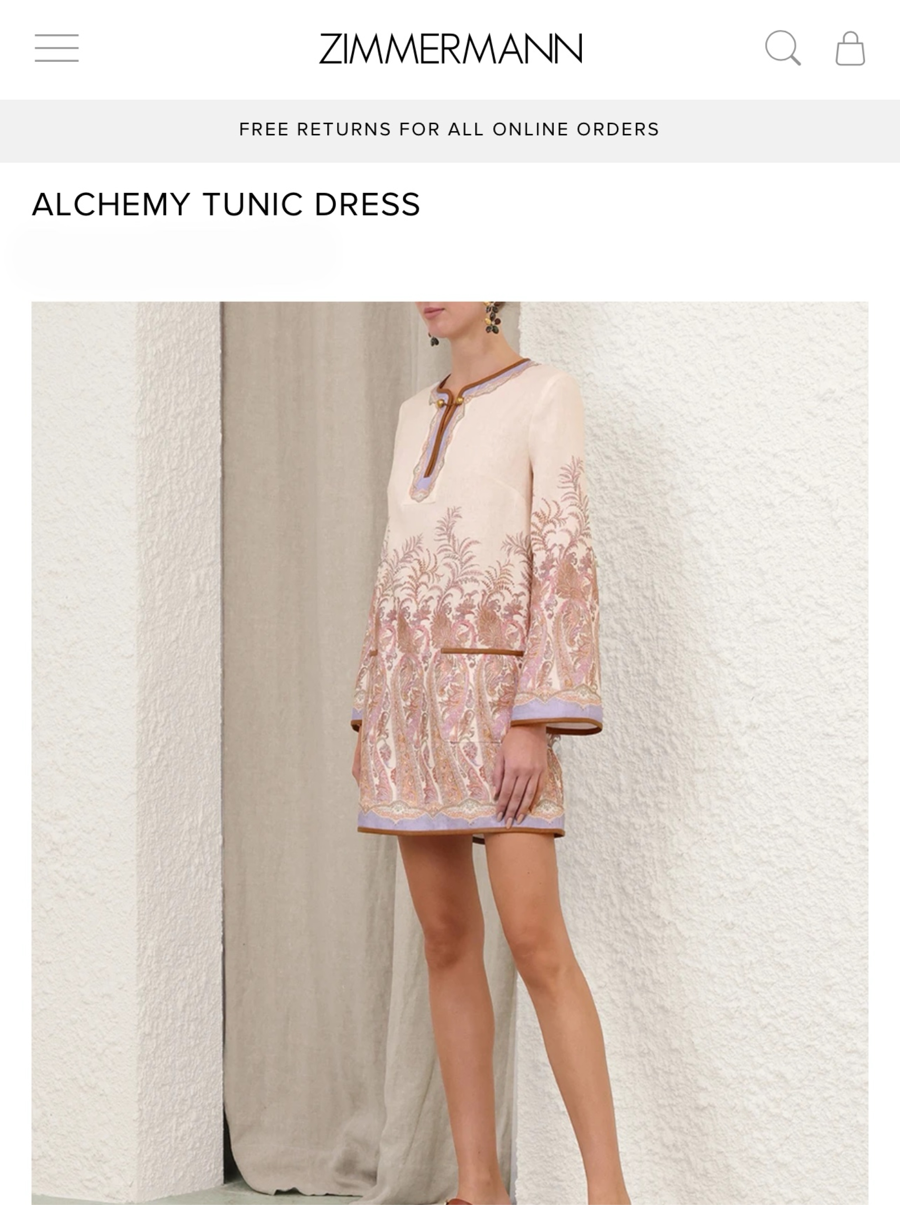 Zimmerman Alchemy Tunic Dress