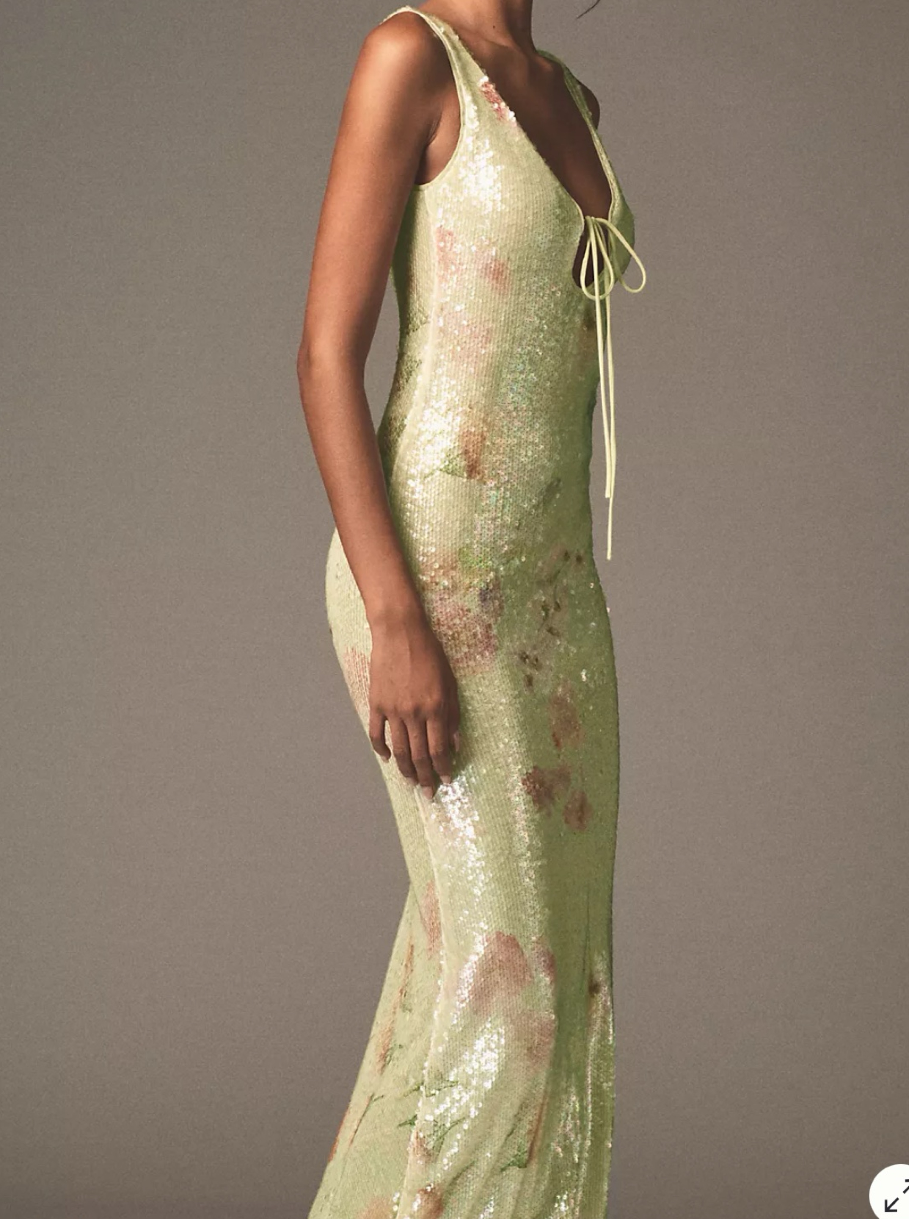 bardot eloda sequin midi dress in green floral Bardot Eloda sequin midi dress in green floral