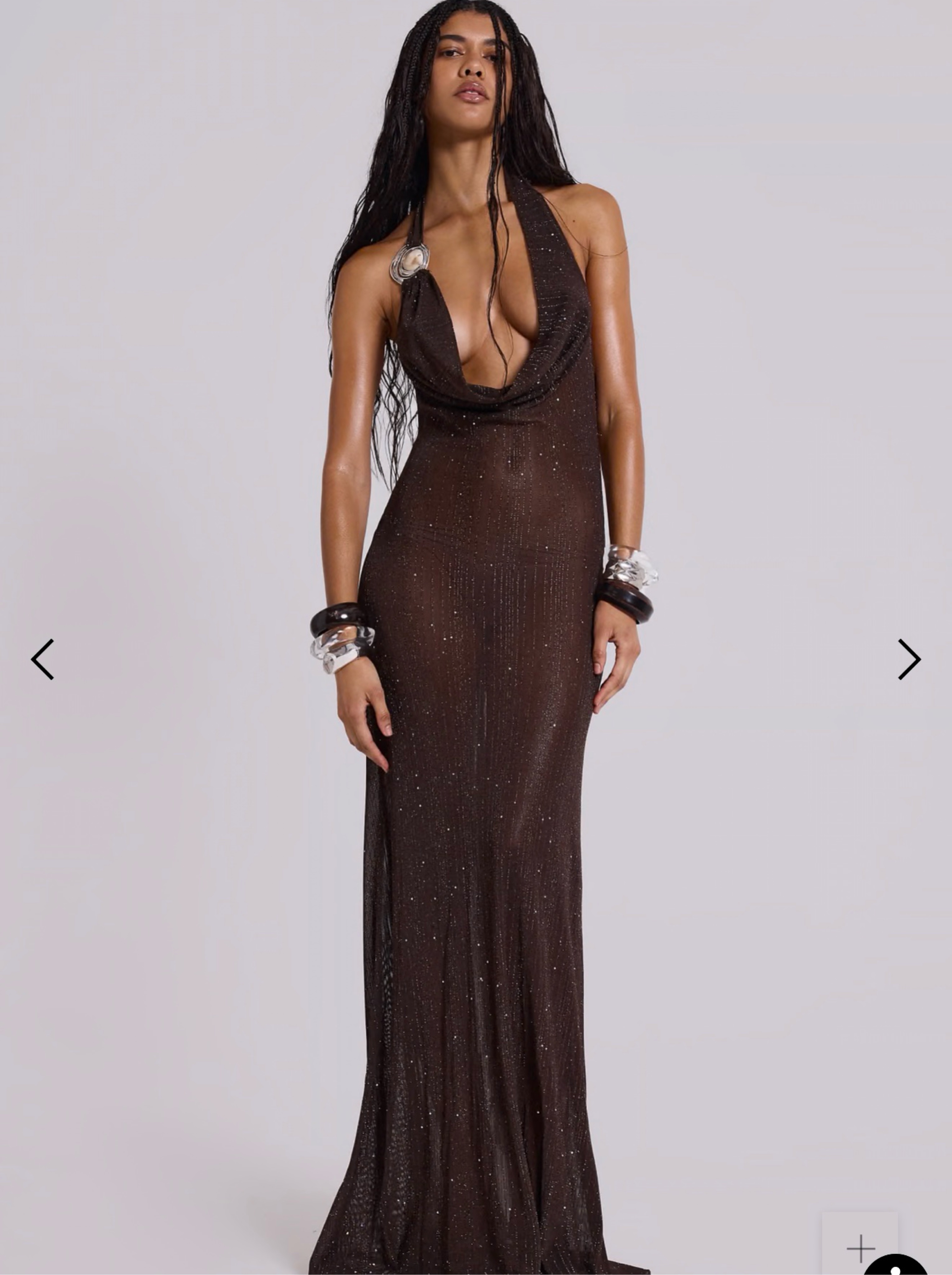 jaded london halter neck dress Jaded London Knotted Halterneck Maxi Dress in Ombre Multi