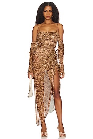 midi bodycon ribbed dress Taupe Bodycon Midi Dress - All Dresses