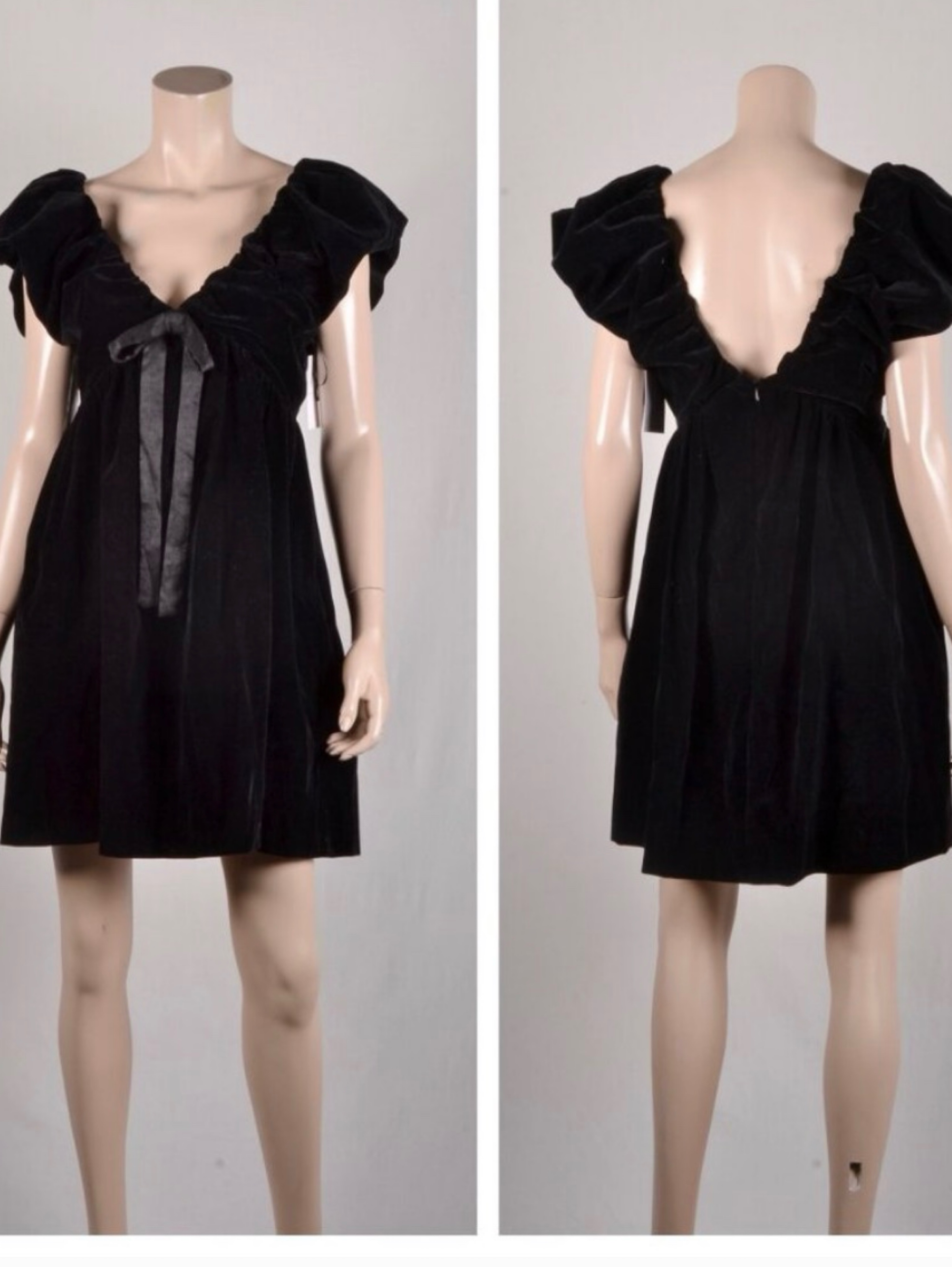 anthropologie endless rose velvet bow mini dress Endless Rose Velvet Bow Mini Dress