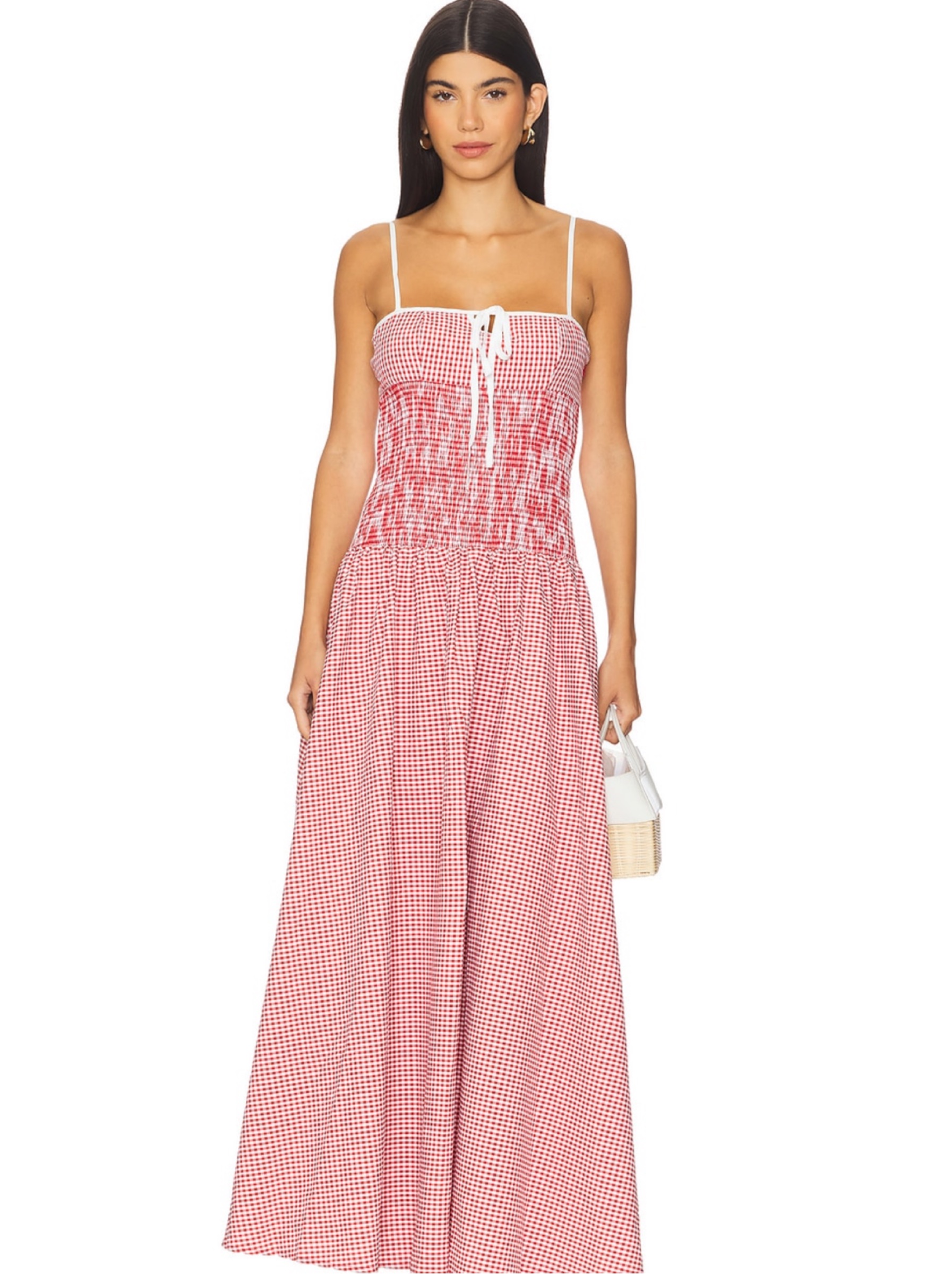 Red Gingham Check Maxi Dress by Revolve | Pickle
