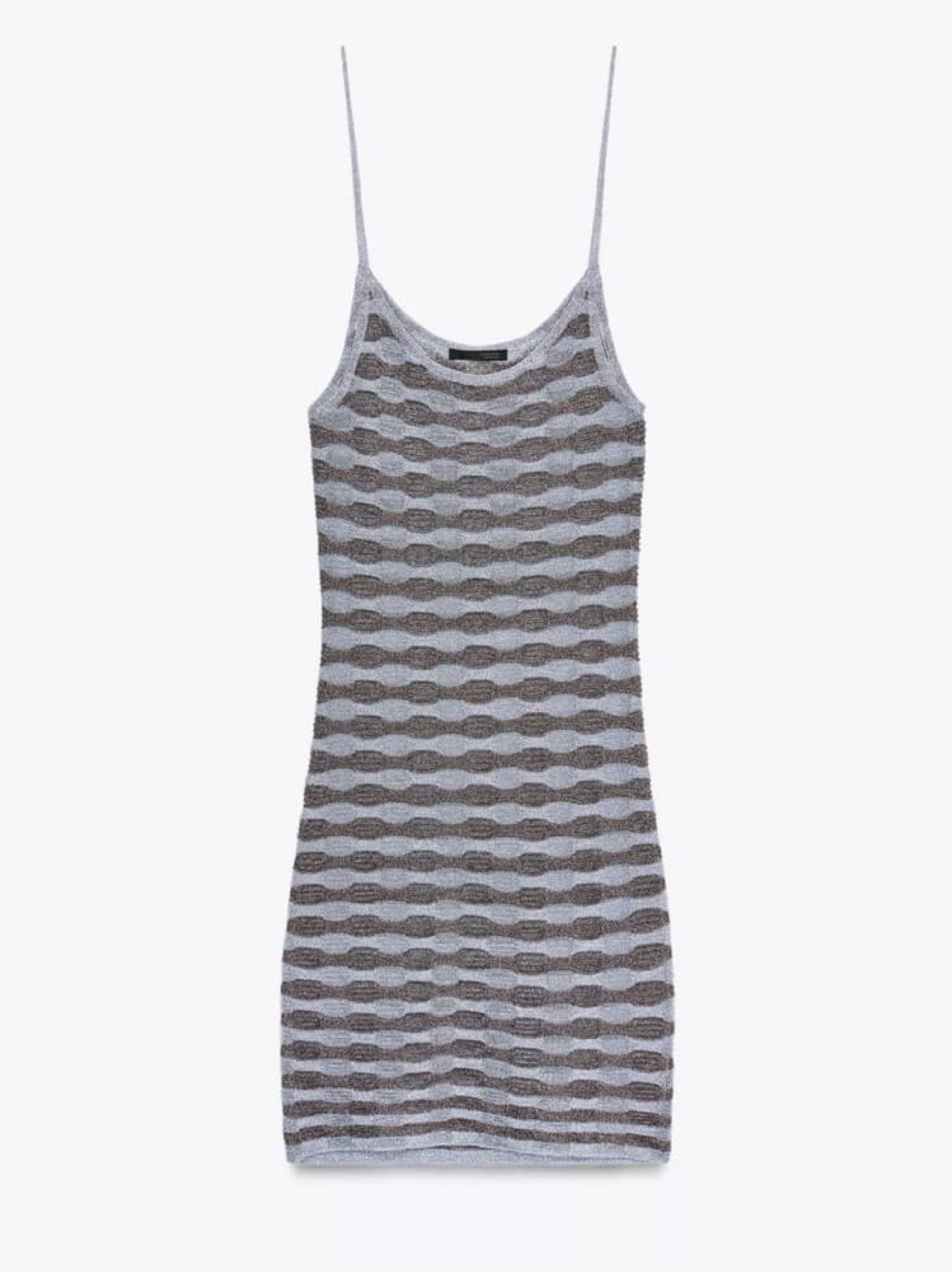 Zara Metallic Knit dress (XS/S)