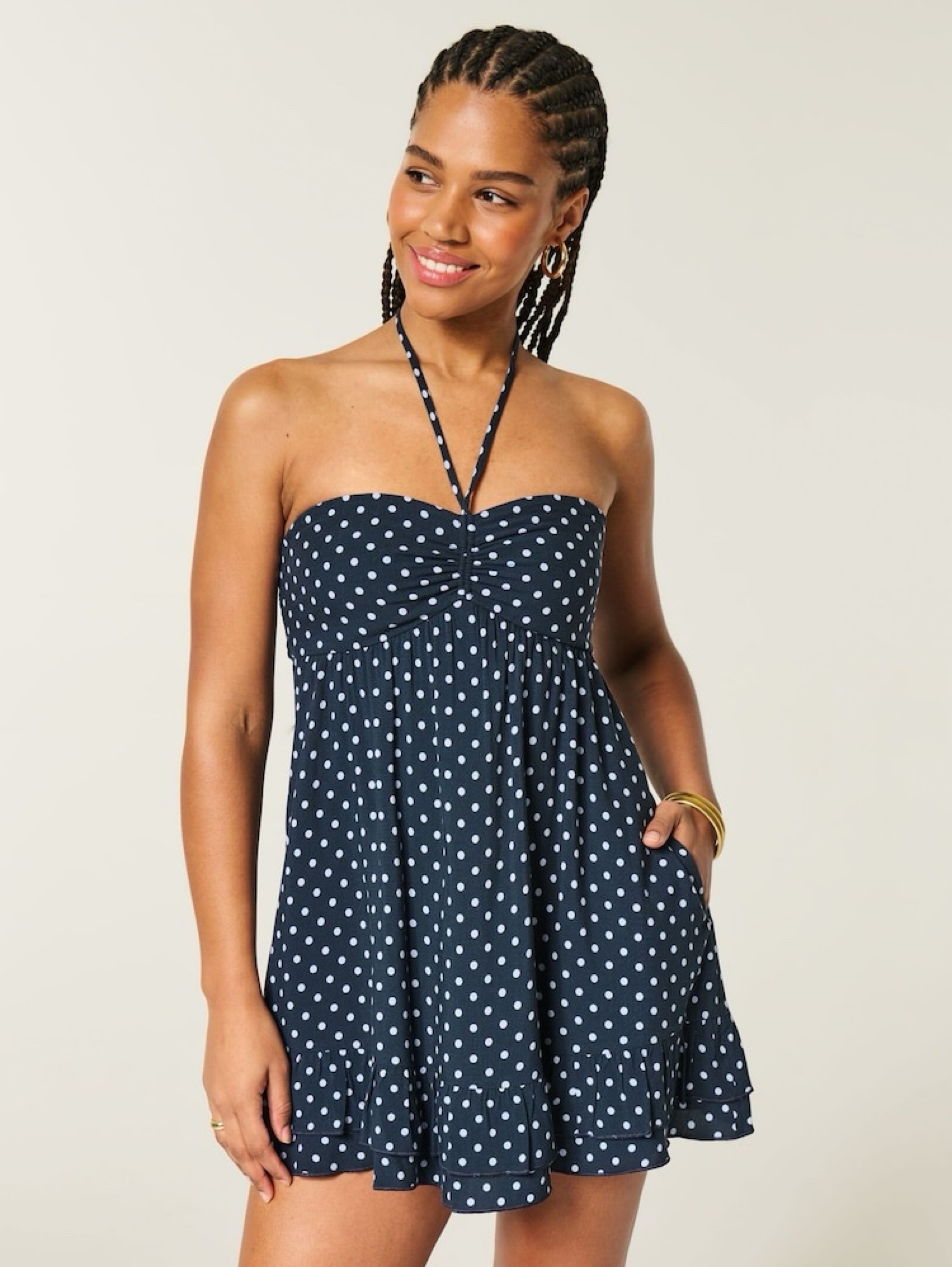 polka dot strapless mini dress Motel - Mini Dress - Women - Polyester - 2XS