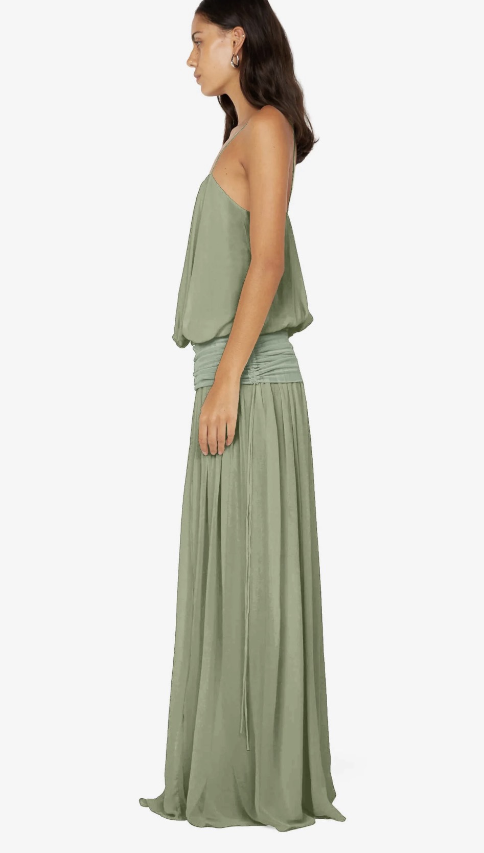 bec and bridge dress green Bec + Bridge Moon Dance Strapless Midi Dress in Sweet Pea Green