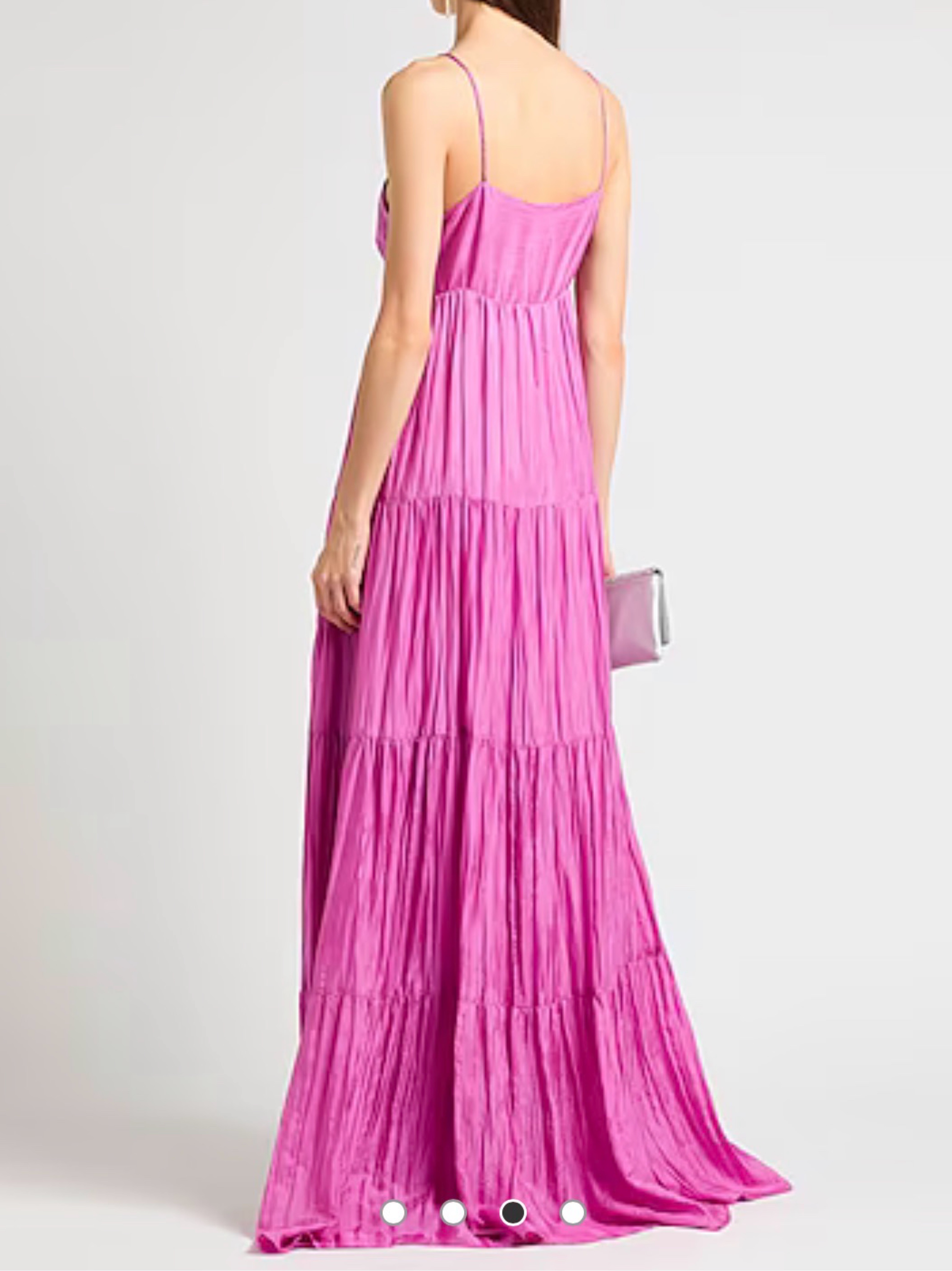 Formentera Silk Long Dress - The Ibiza Rose by The rose ibiza - Pickle