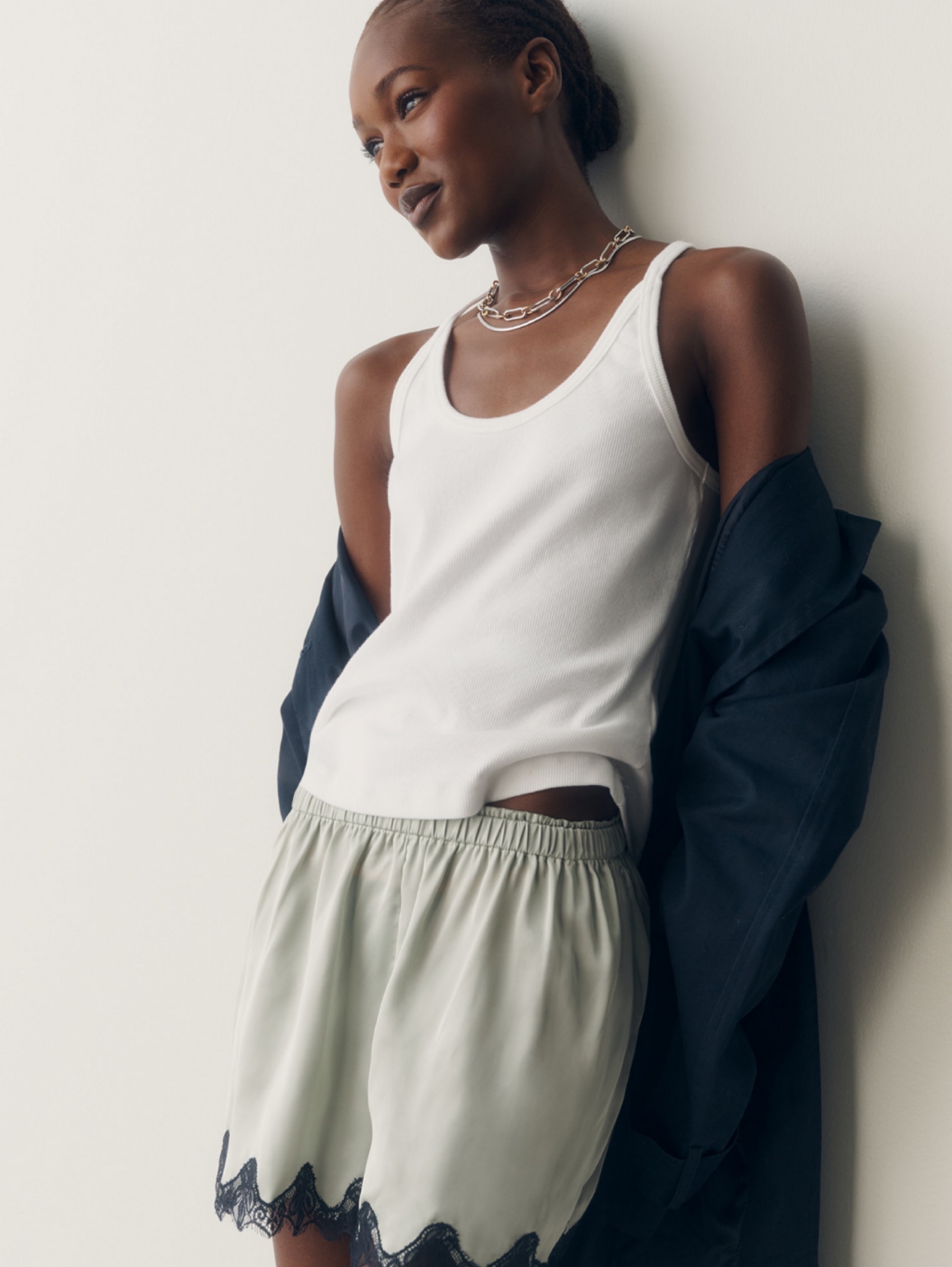 LyreBird Silky Lace trim shorts by lyrebird | Pickle