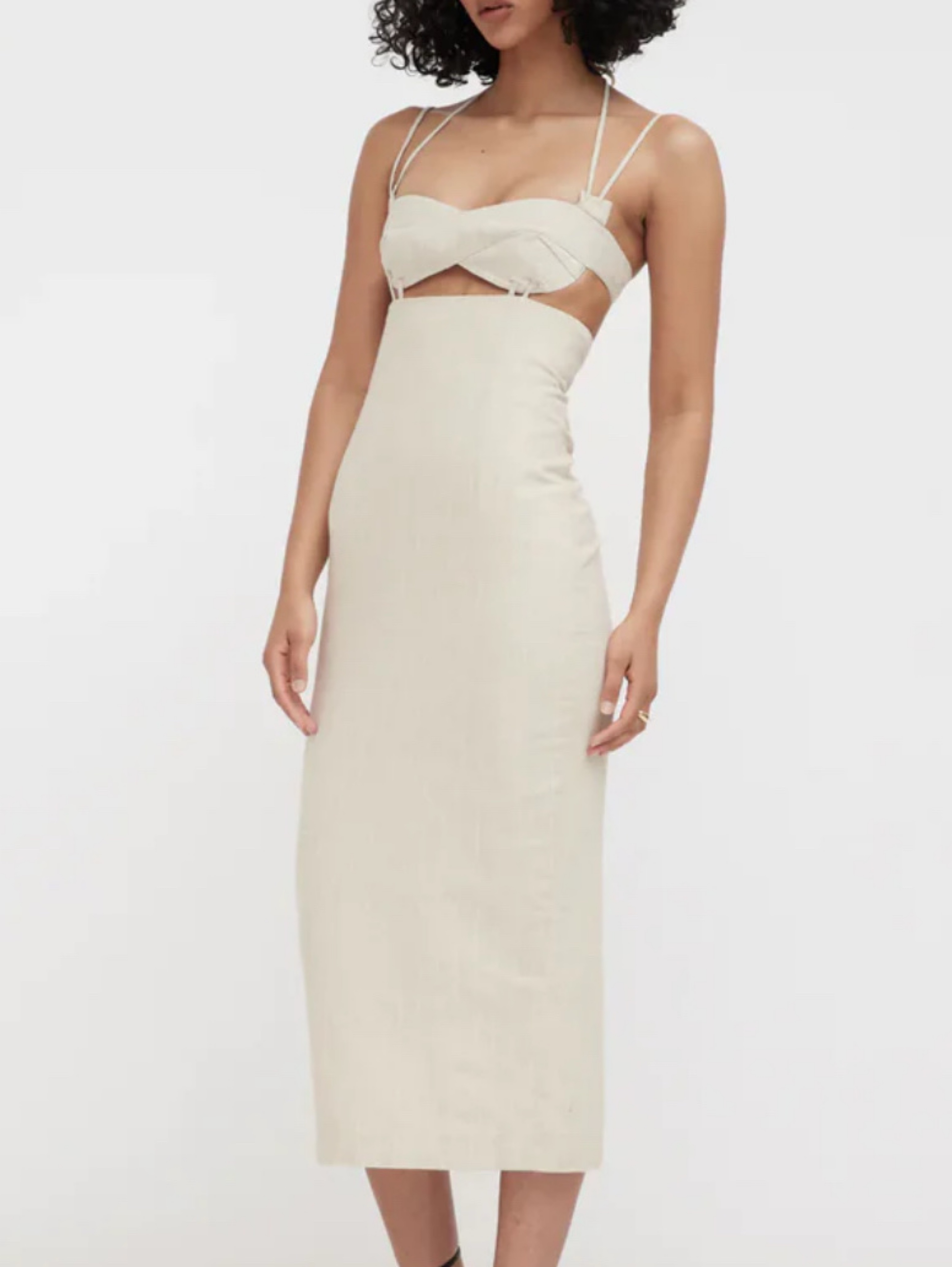 WNTRMSE cream/tan dress
