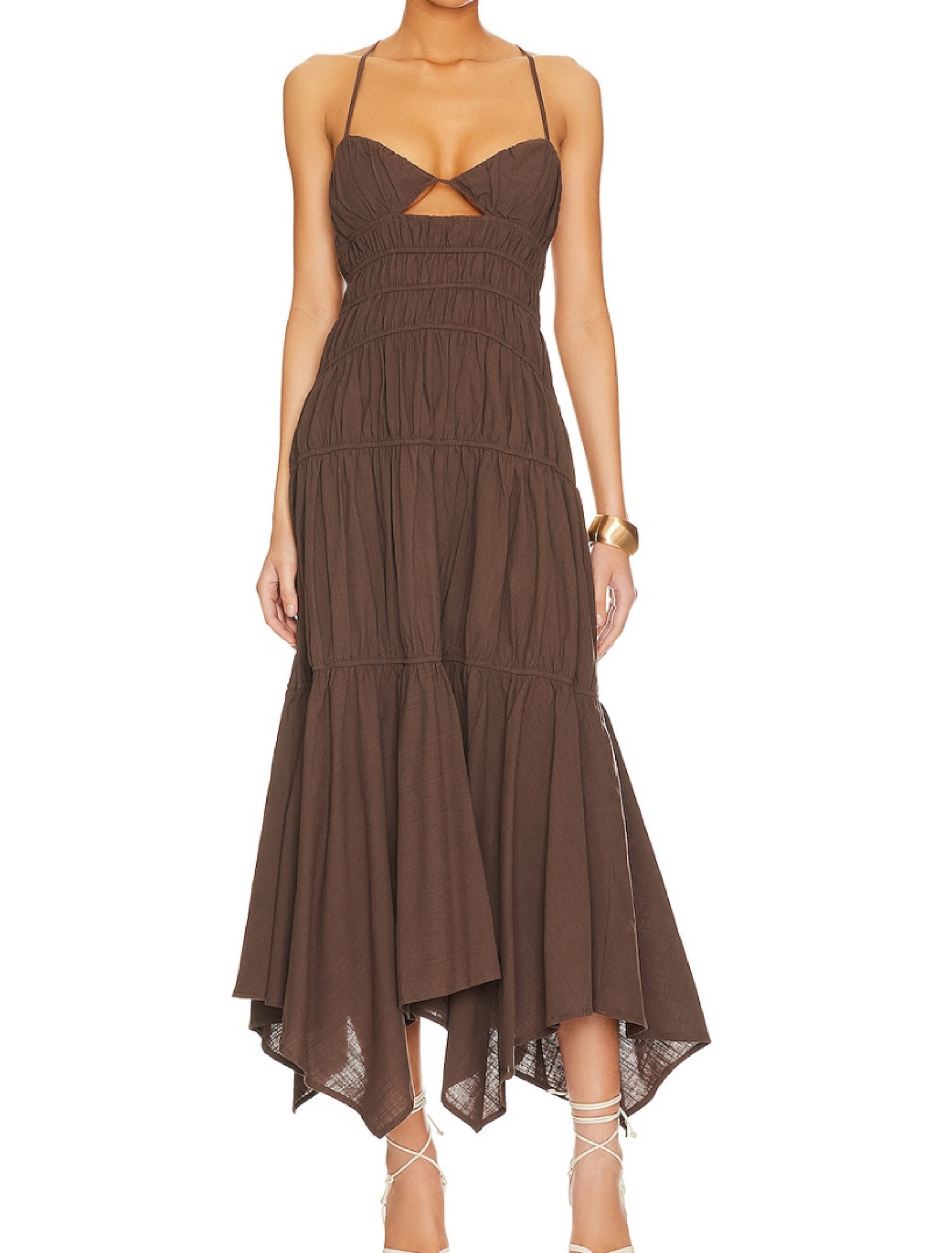 Revolve Tahila Dress in Chocolate