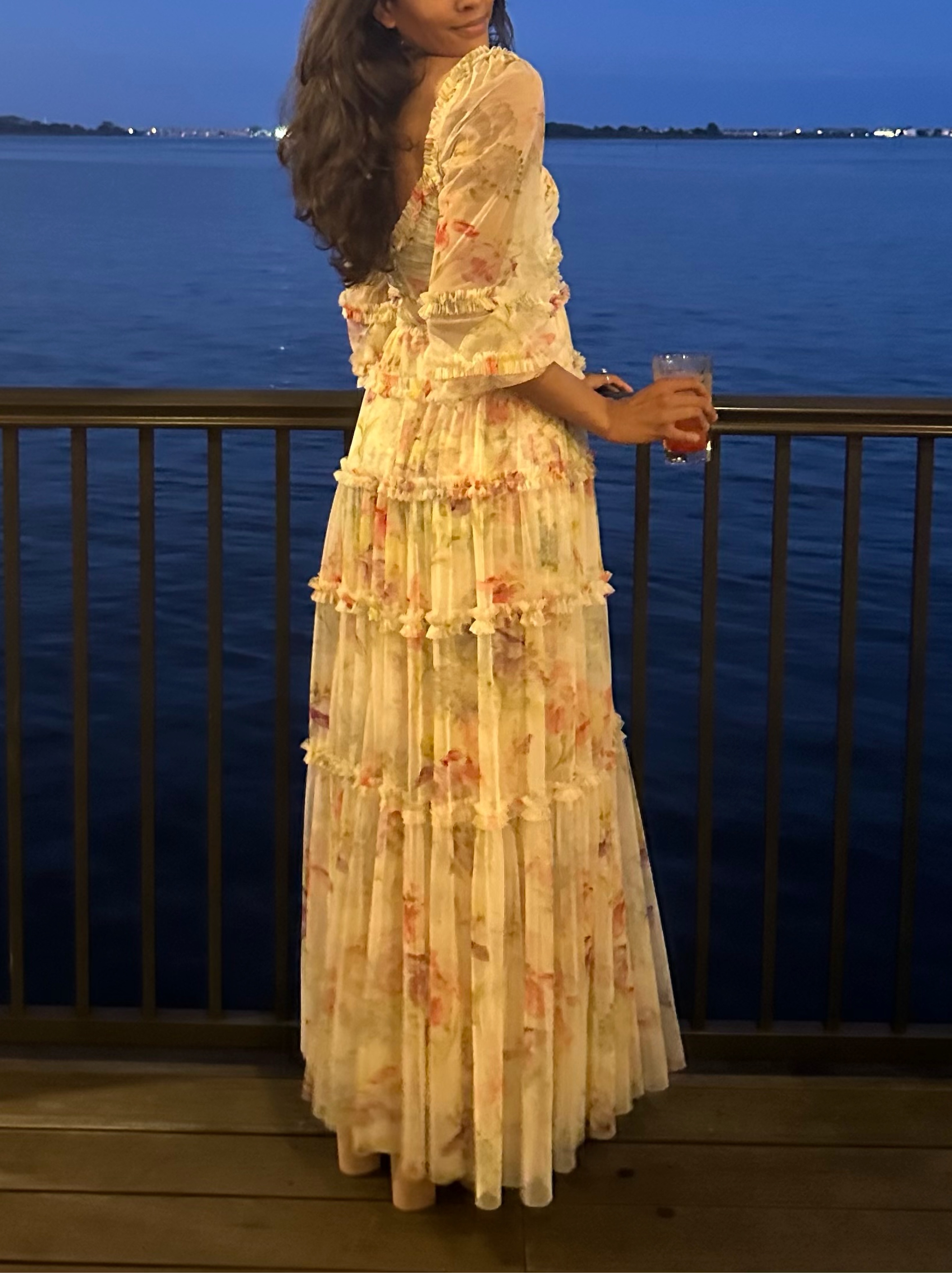 High-end Floral Maxi Dress