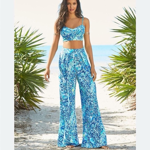 Lilly Pulitzer Lizzy pants and crop top set size 2