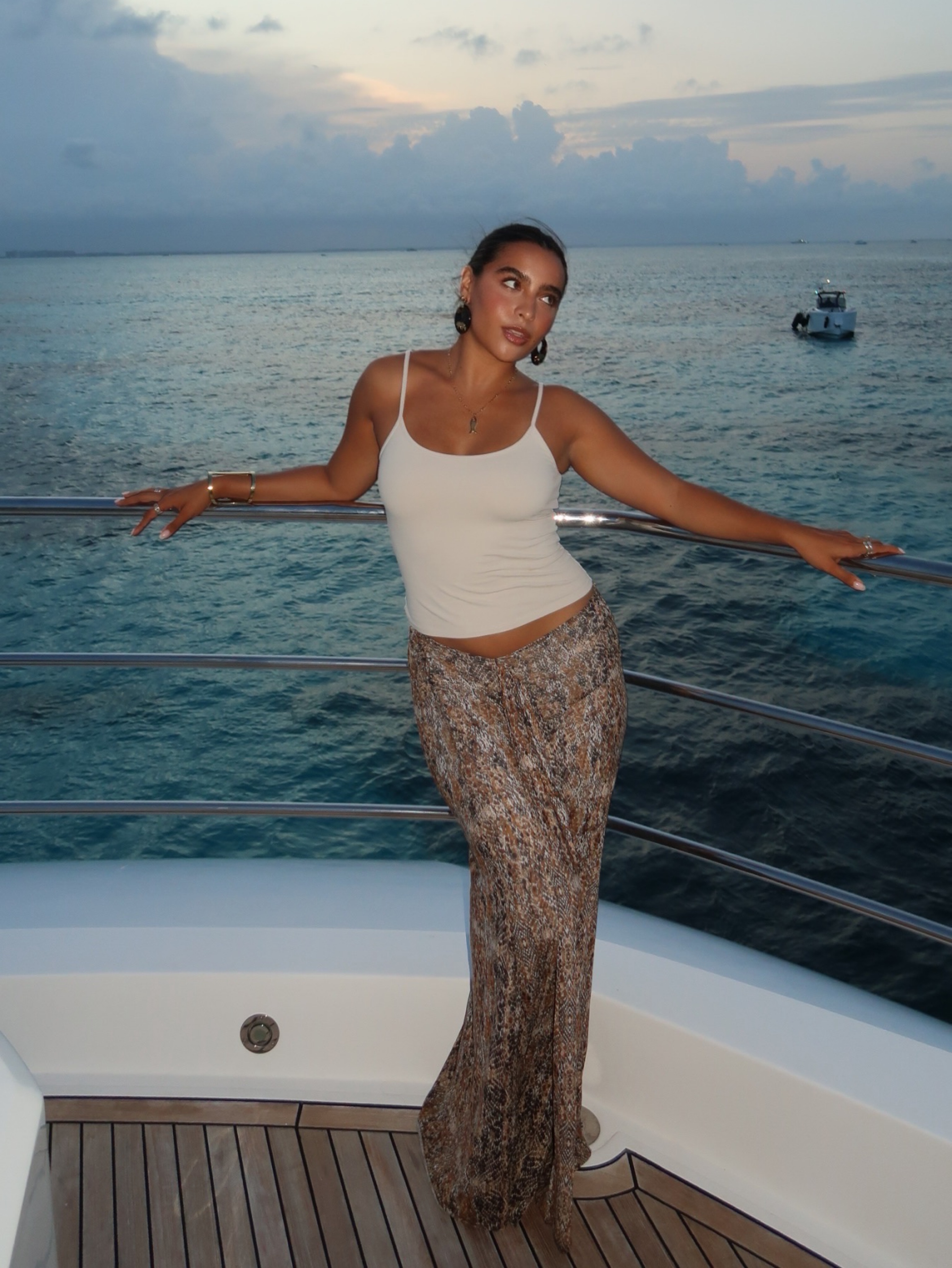 Resa Maxi Skirt in Serpent Print