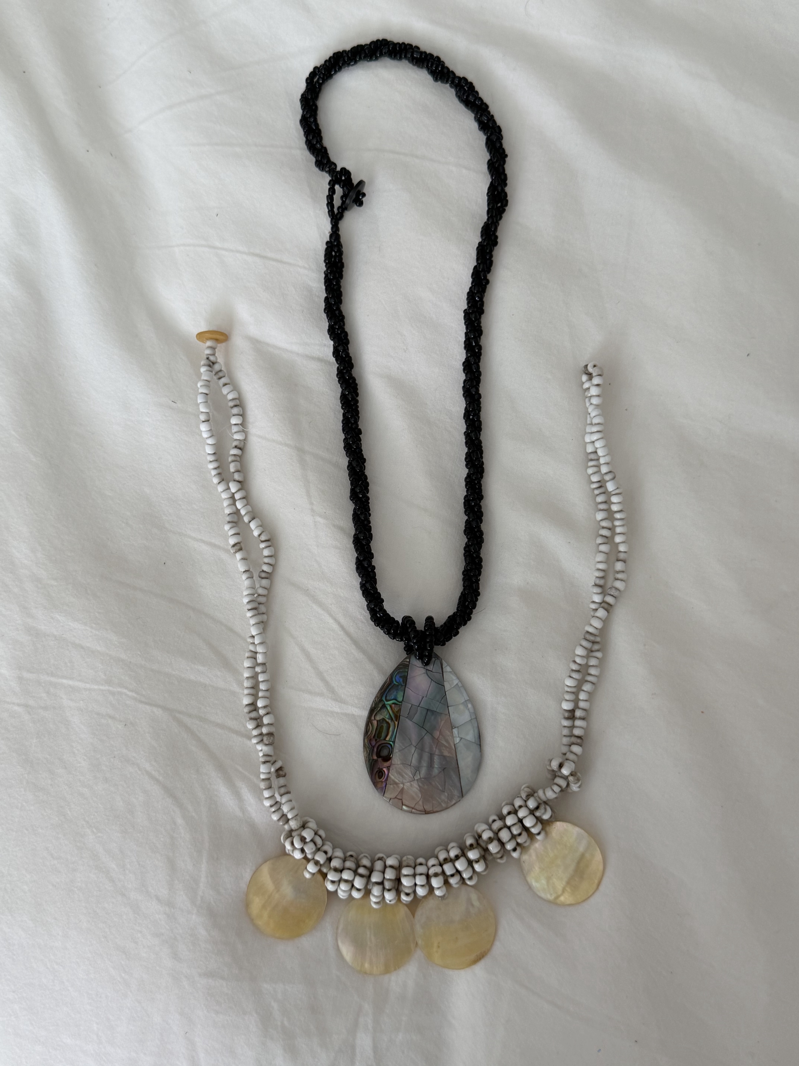 Black & White Shell Necklace Bundle