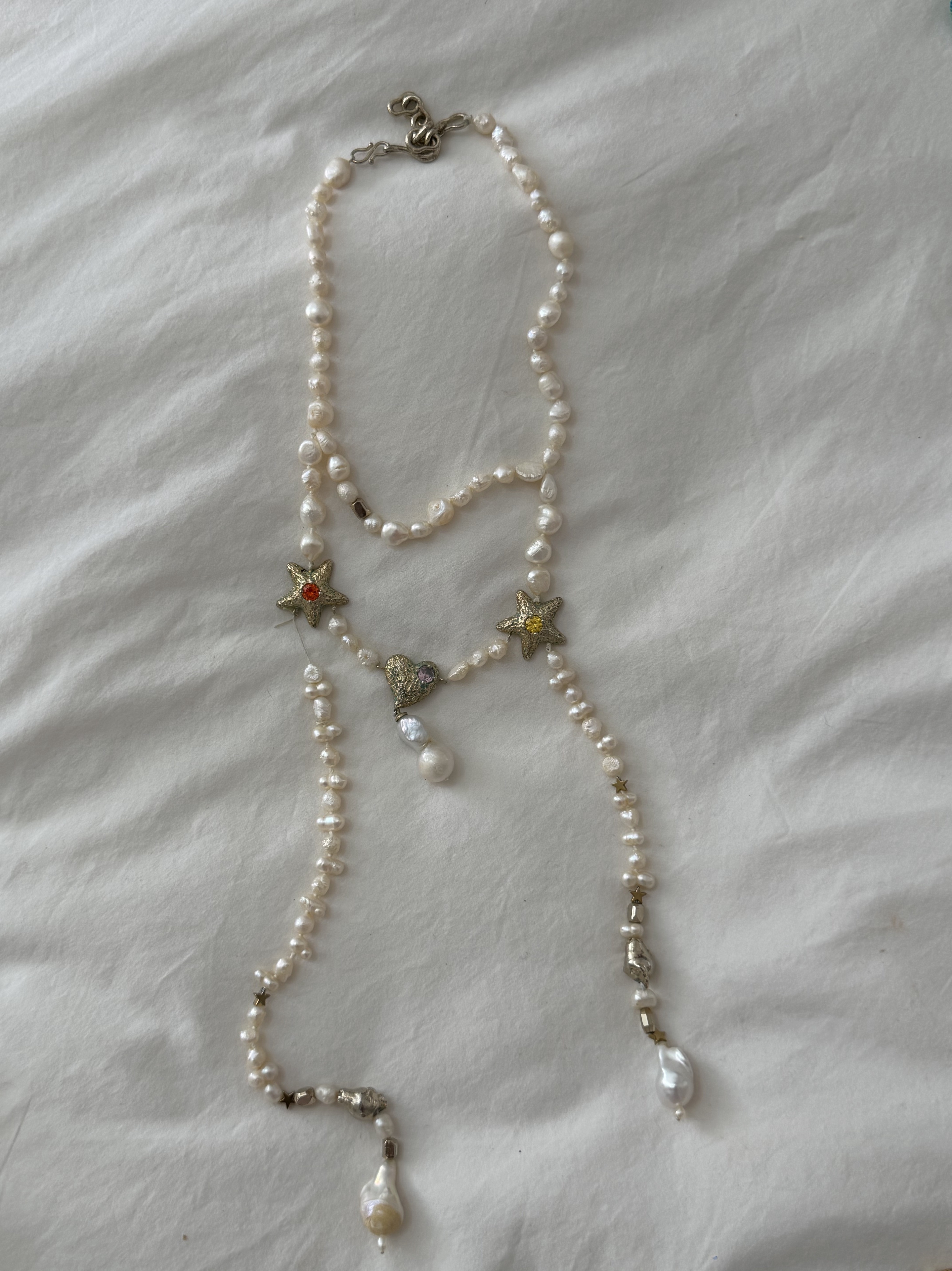 Pearl Starfish Statement Necklace