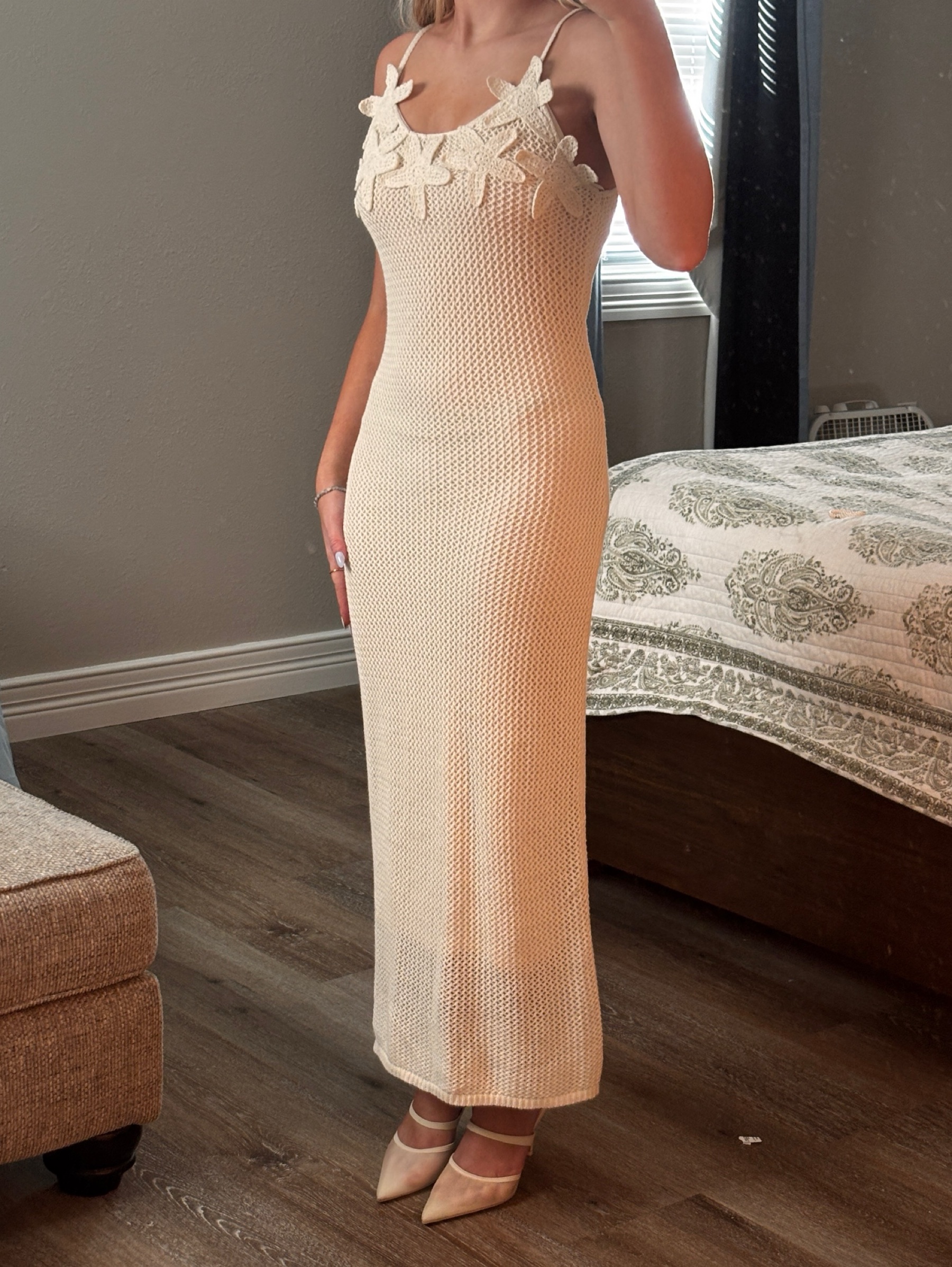 starfish knit dress Maxi with detail by Freshman 1996 Starfish sequin