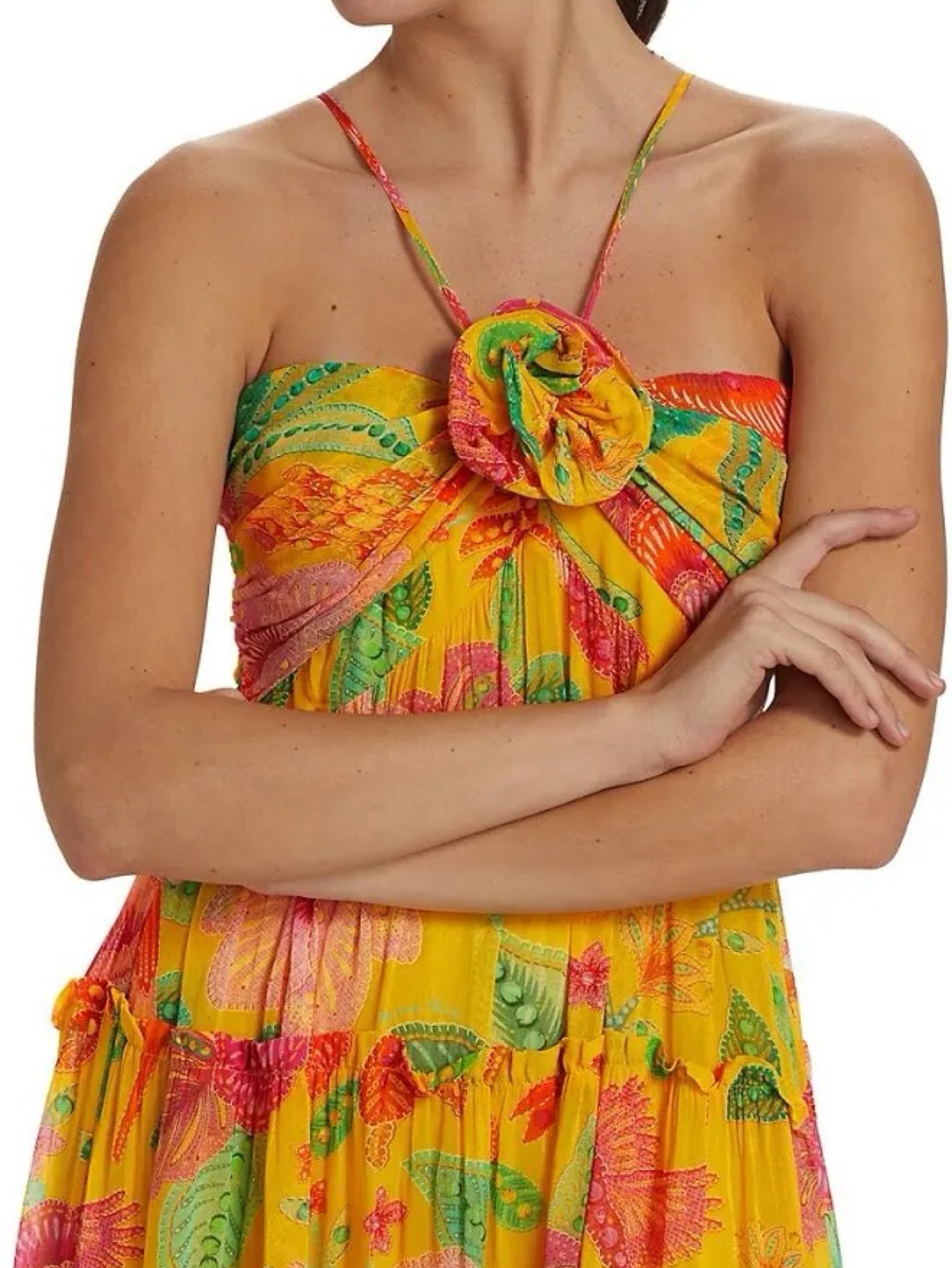 farm rio flower halter midi dress Farm Rio Anthropologie Halter Sequin Column Midi Dress Size M NWT Holiday Party