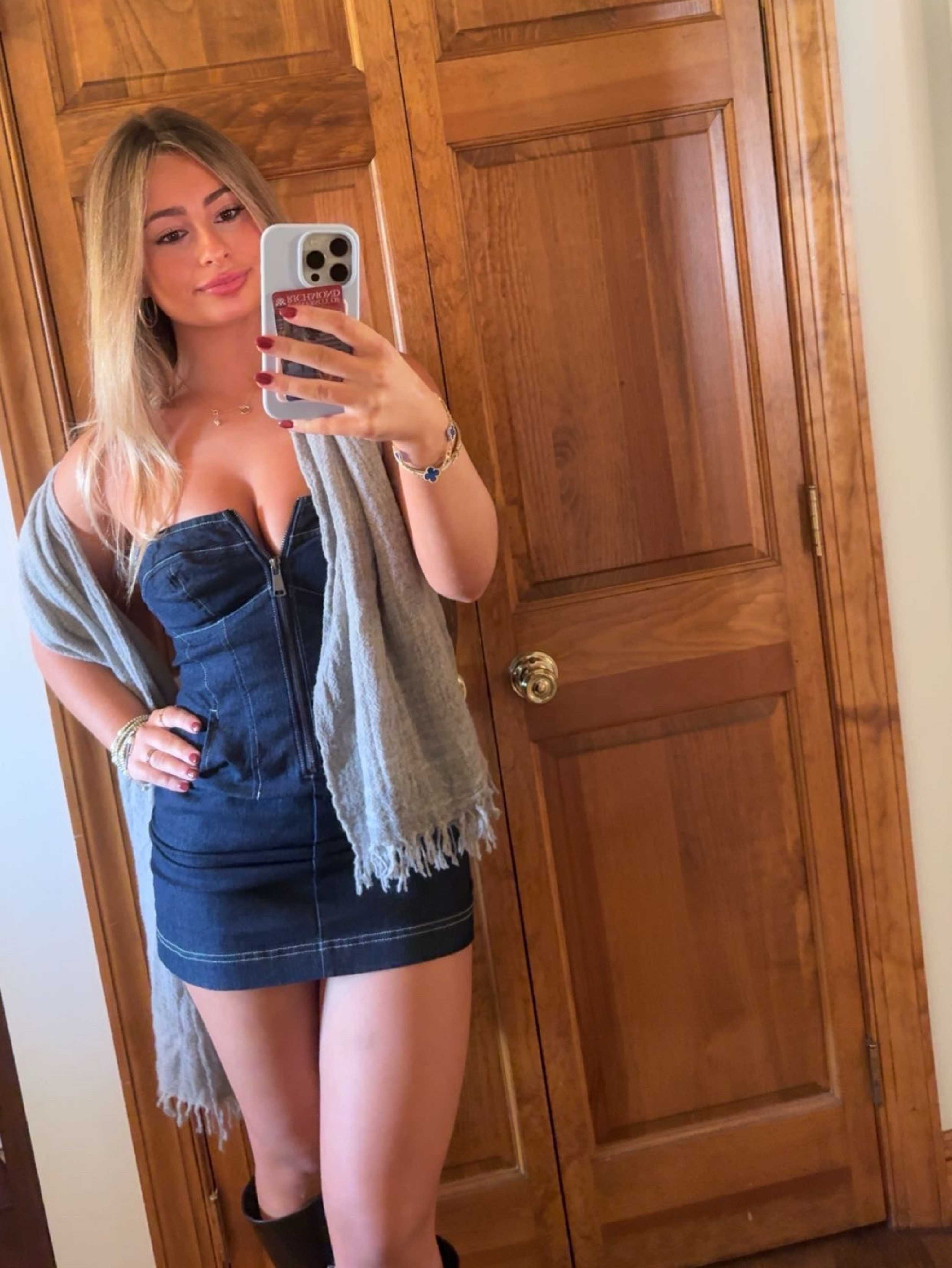 denim mirror dress Nicky Stretch Denim Tube Midi Dress  Katanda Boutique