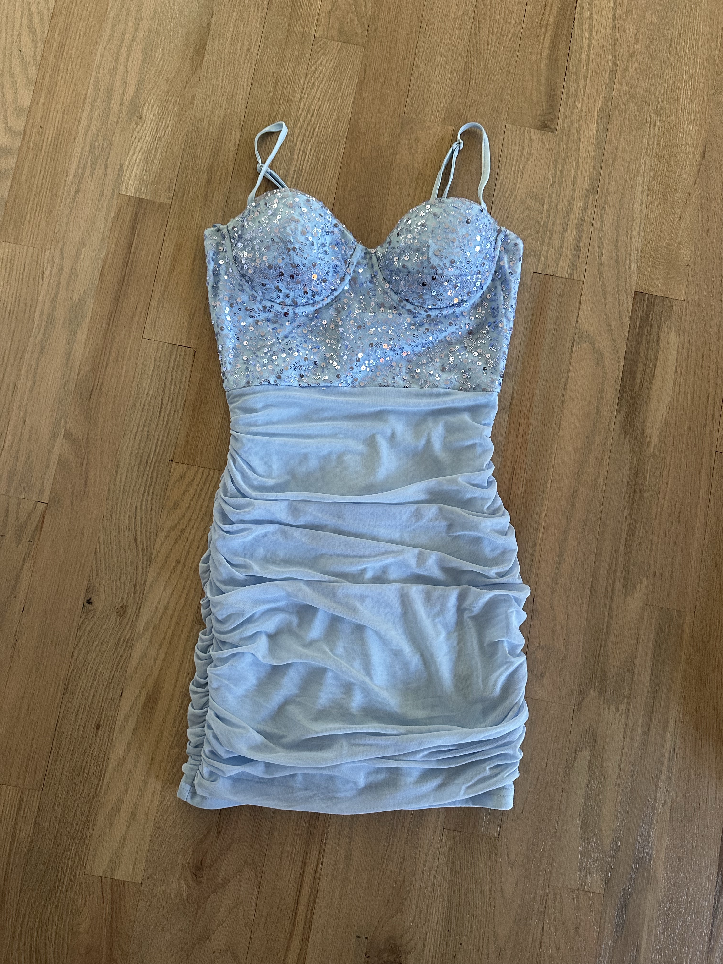 white mini dress for wedding after party Mini Dress Women Sequined Surface with Feather Detail Design Feature White / L