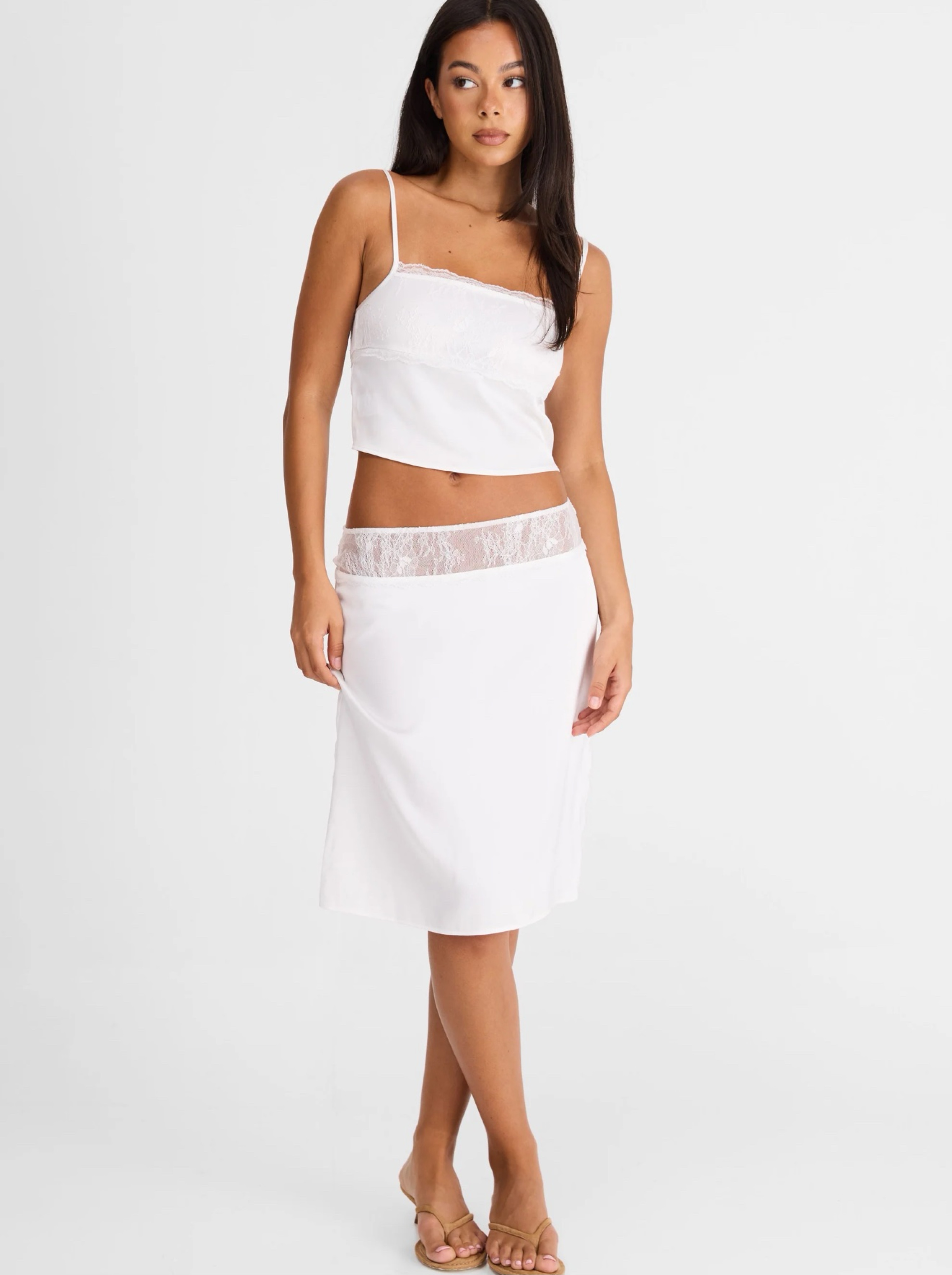 Satin Midi Skirt