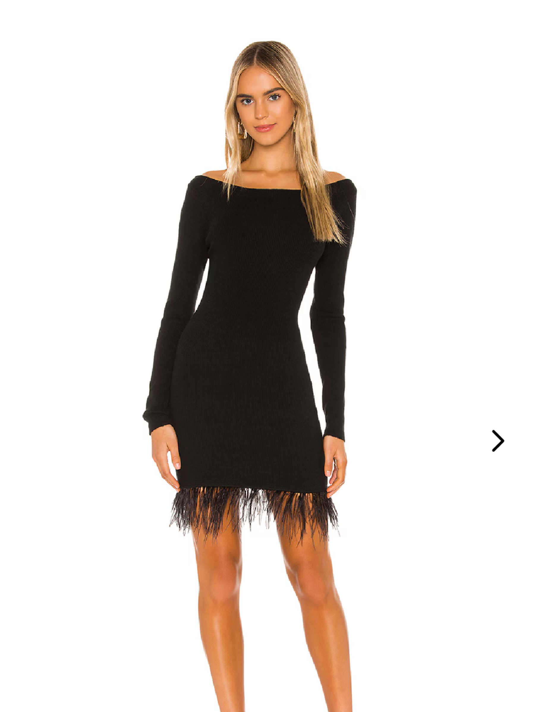 bahira knit mini dress in black lamarque by LAMARQUE Double frill detail through #quincey-brown-suede Black Tea-Length Layering Dress Size:8-10yr
