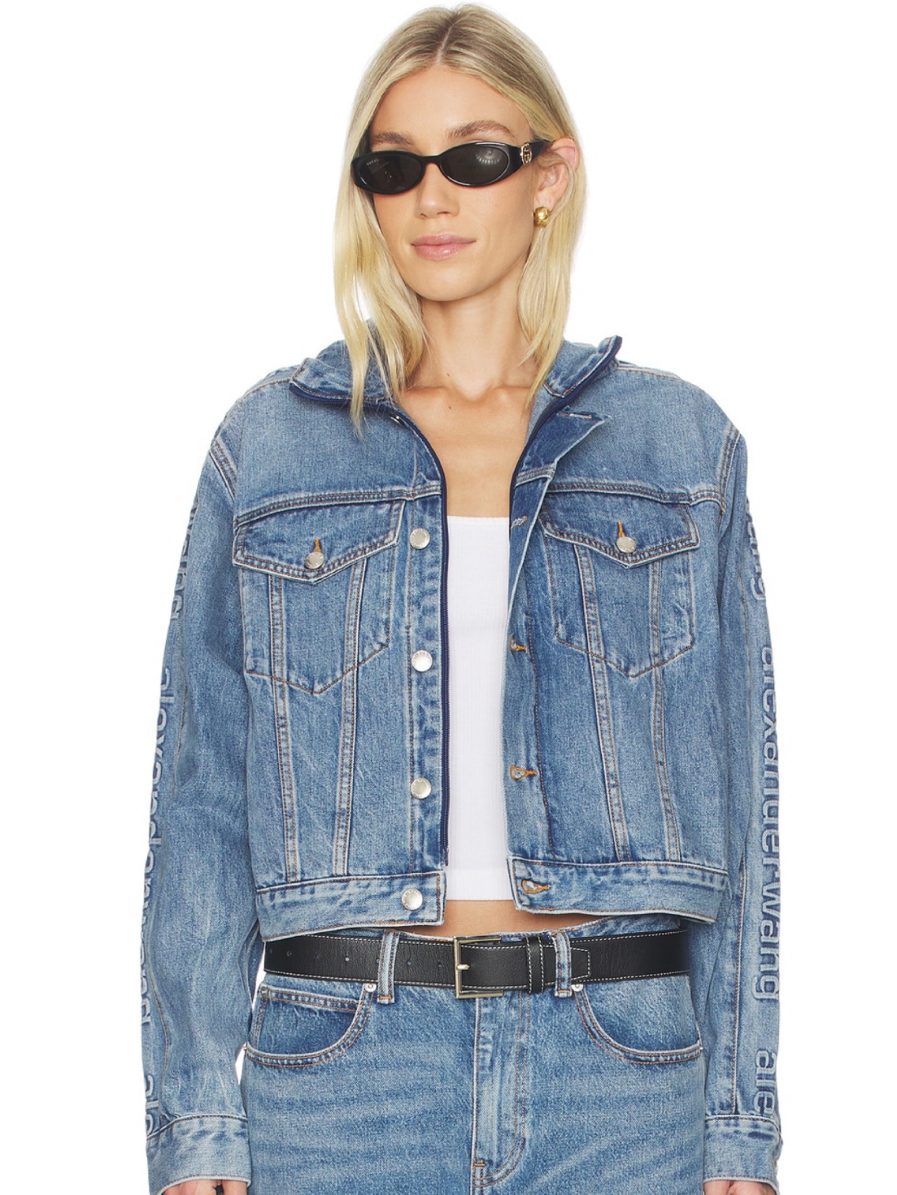 Alexander wang Denim Cropped Jacket by ALEXANDER WANG | Pickle
