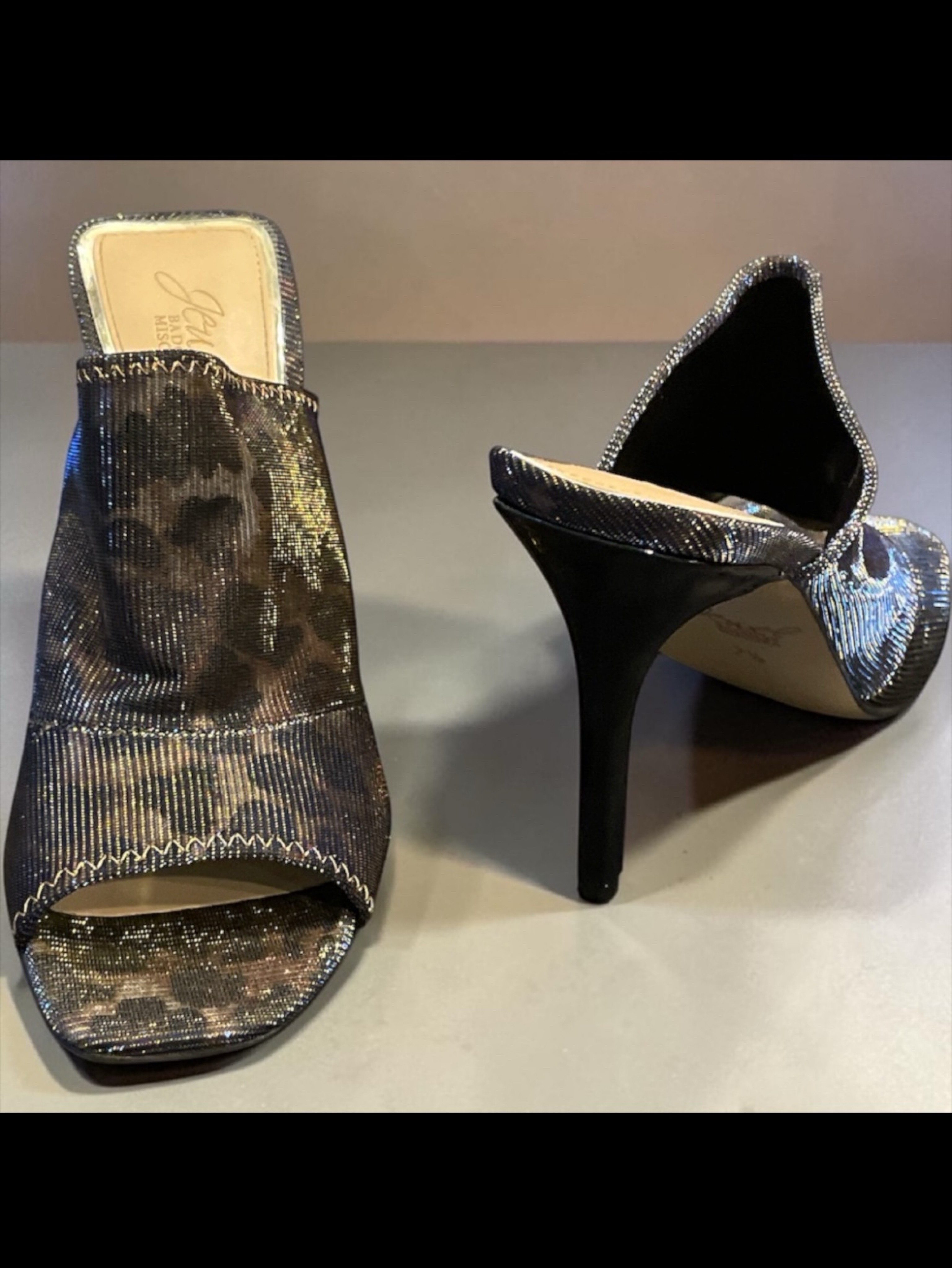 Brown Heeled Mules