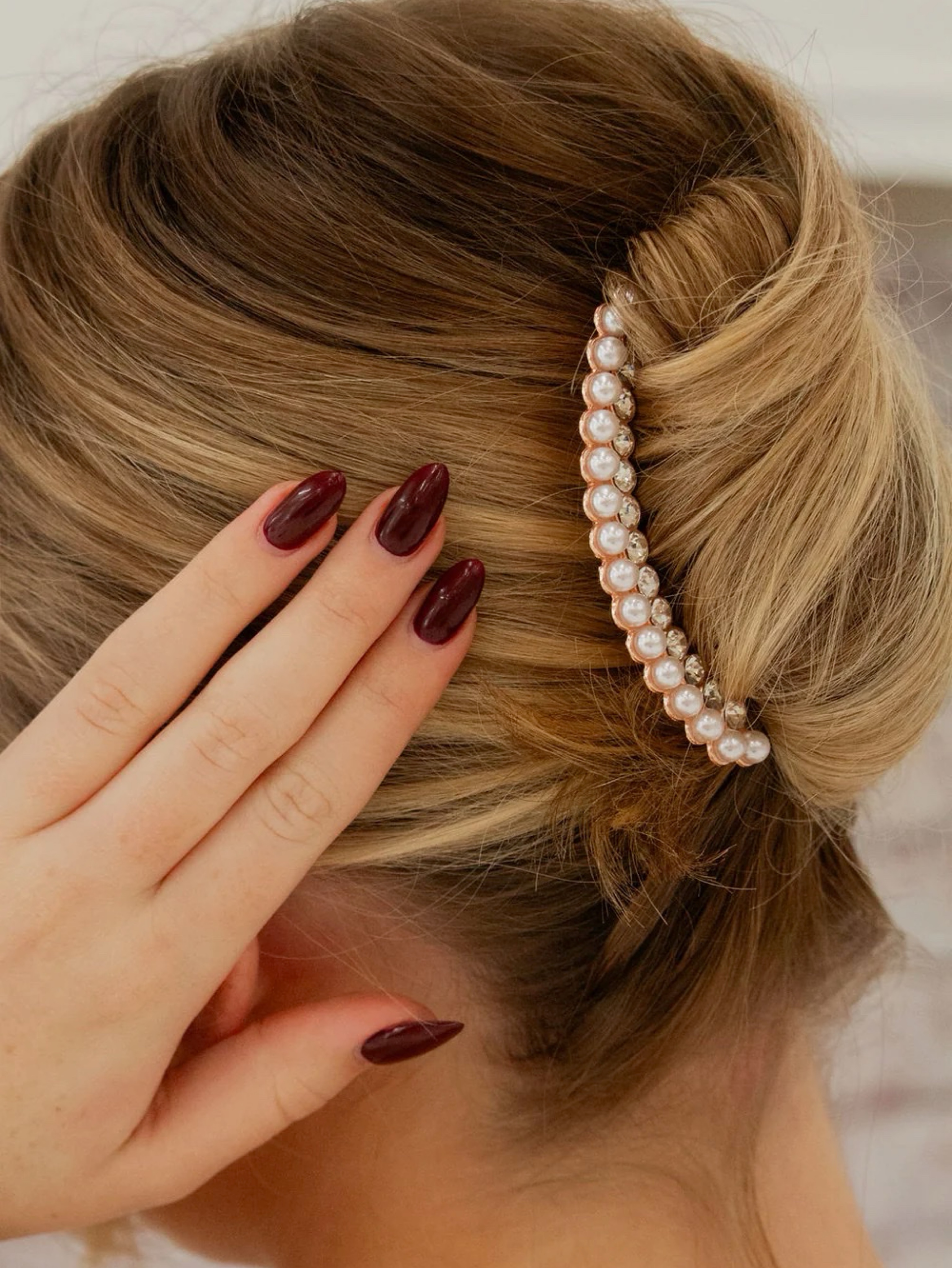 Pearl Hair Clip Barrette Accessory