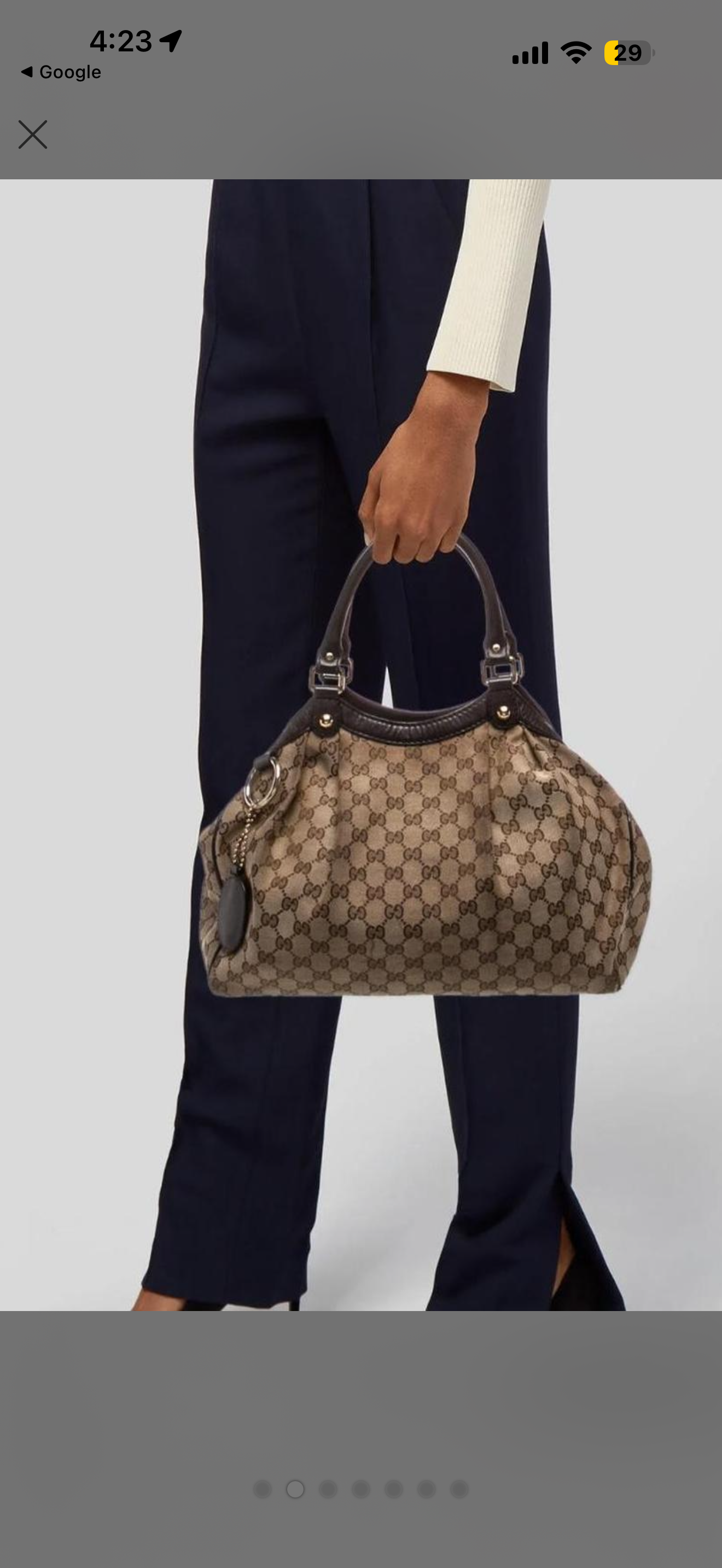 Gucci Beige Monogram Canvas Hobo Bag by Gucci - Pickle