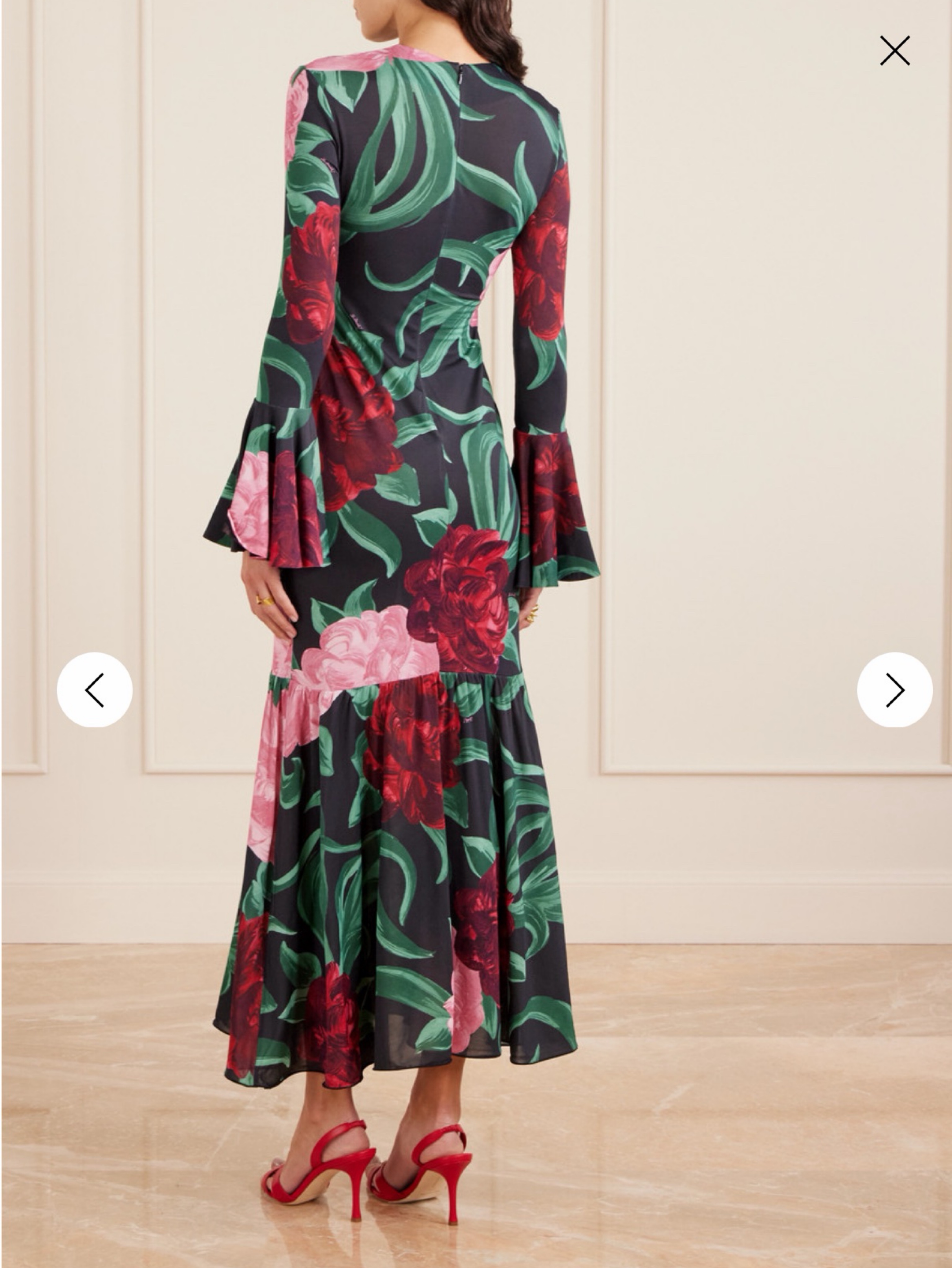 long sleeve low cut dress Hayden Long Sleeve Plunge Maxi Dress / Wine | MESHKI
