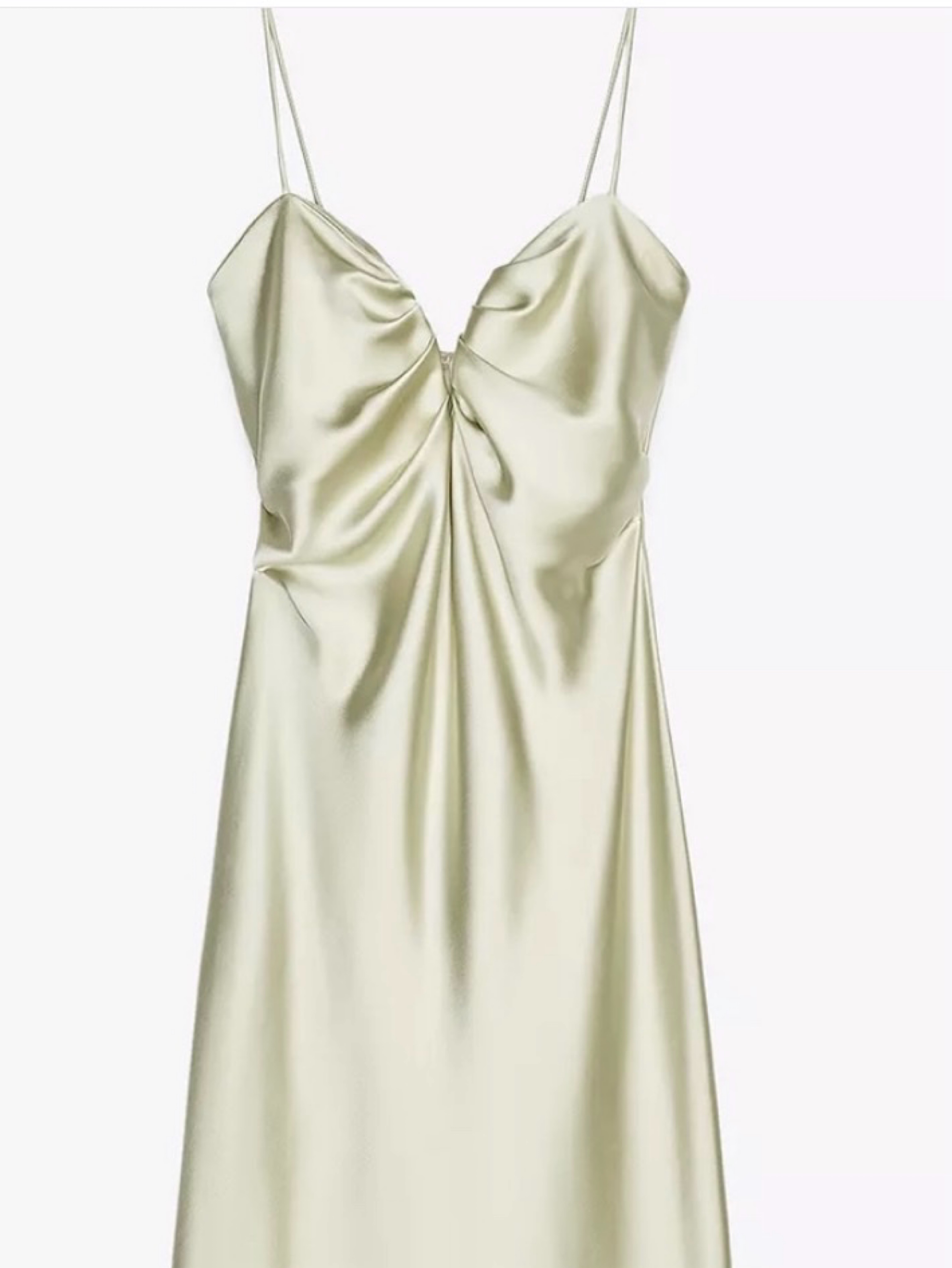zara cream midi dress Zara Ruffle-Shoulder Midi Dress