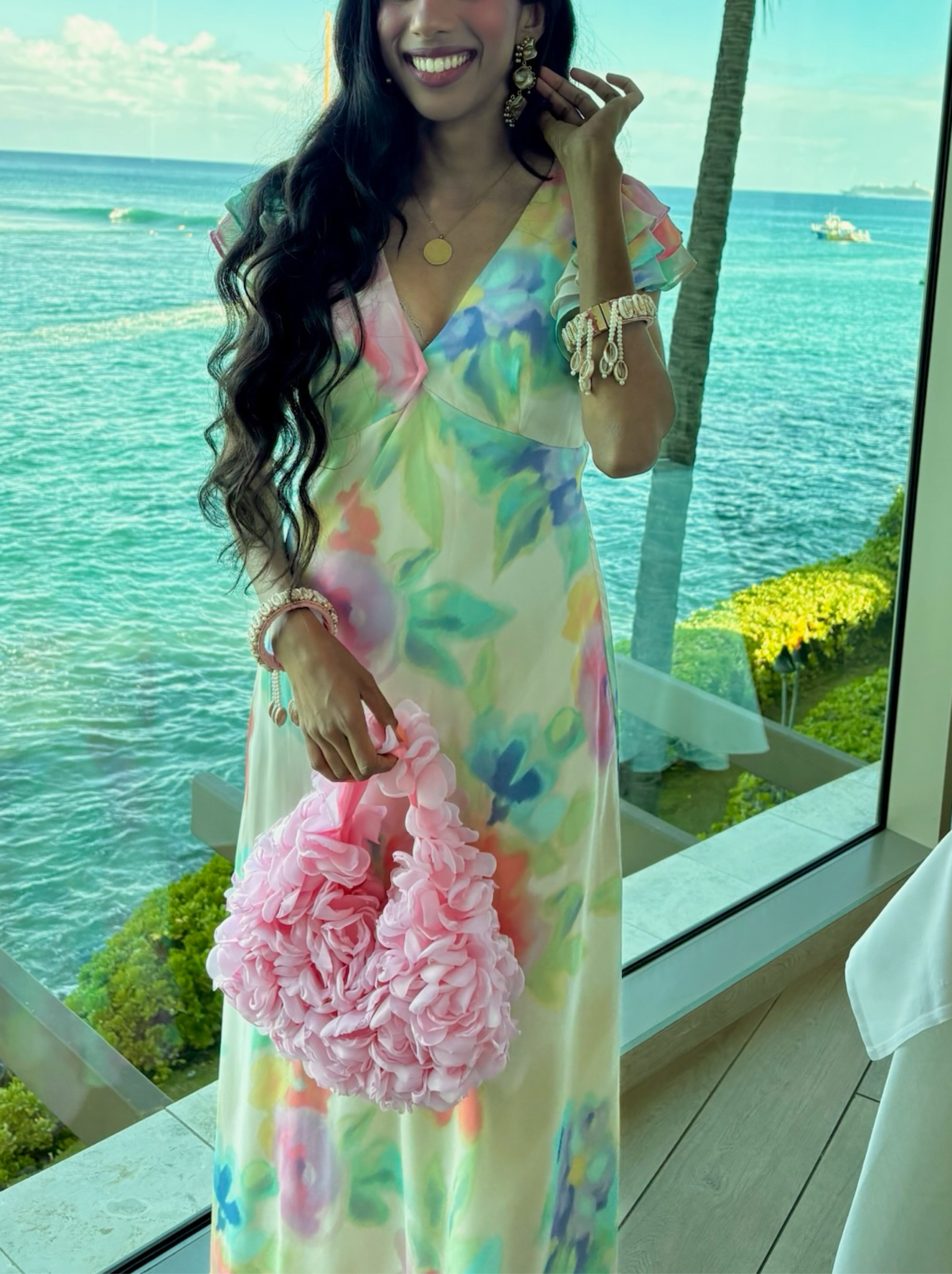 pastel beach wedding guest dress Country Cornish Pastel Beach Wedding