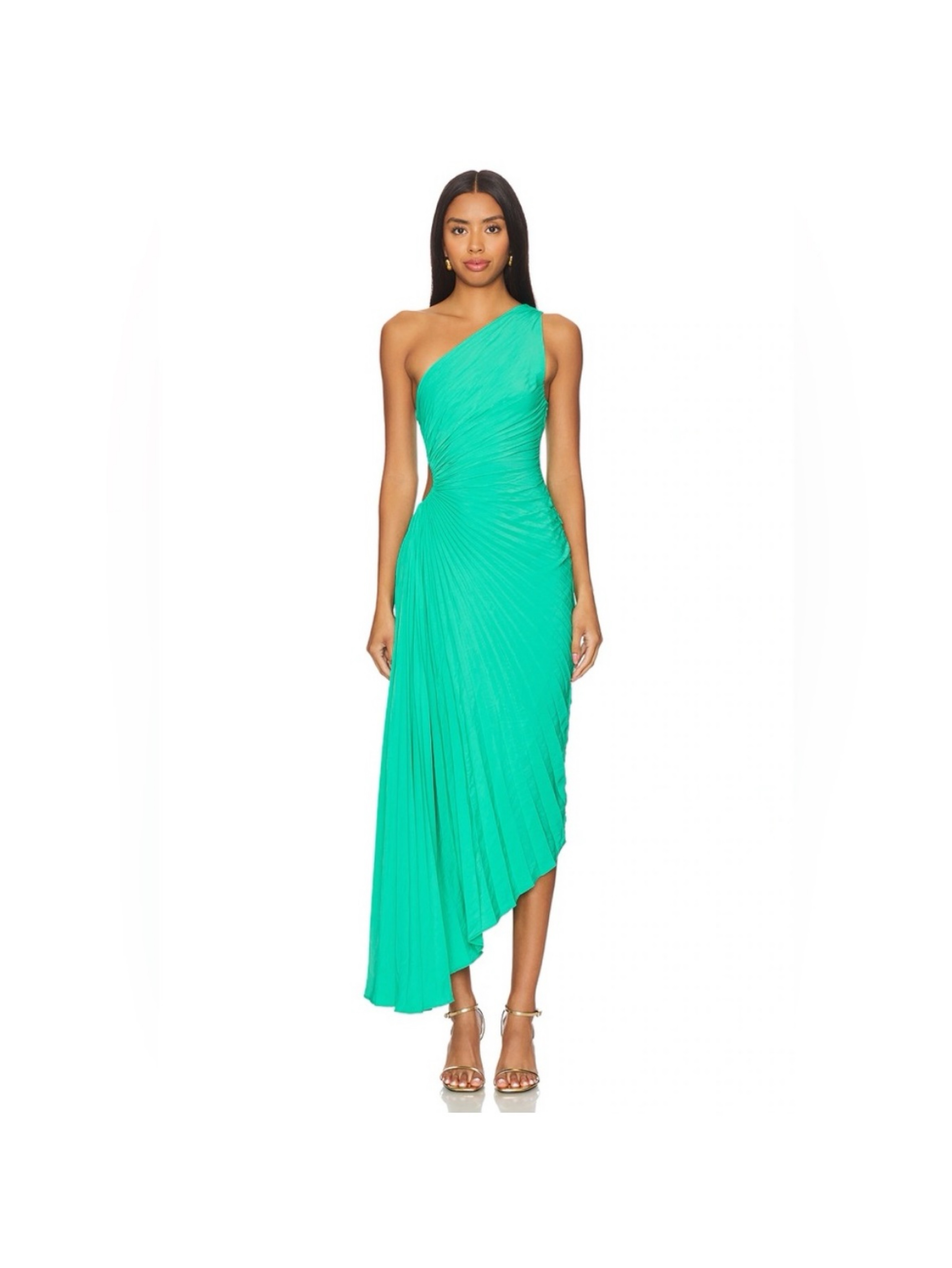alc green pleated dress A.L.C. | Dresses | Alc Elegant Lime Green Pleated Maxi Dress 6