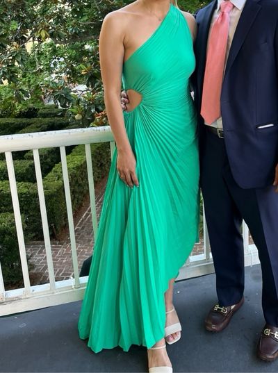 ALC Pleated Green Dress by ALC