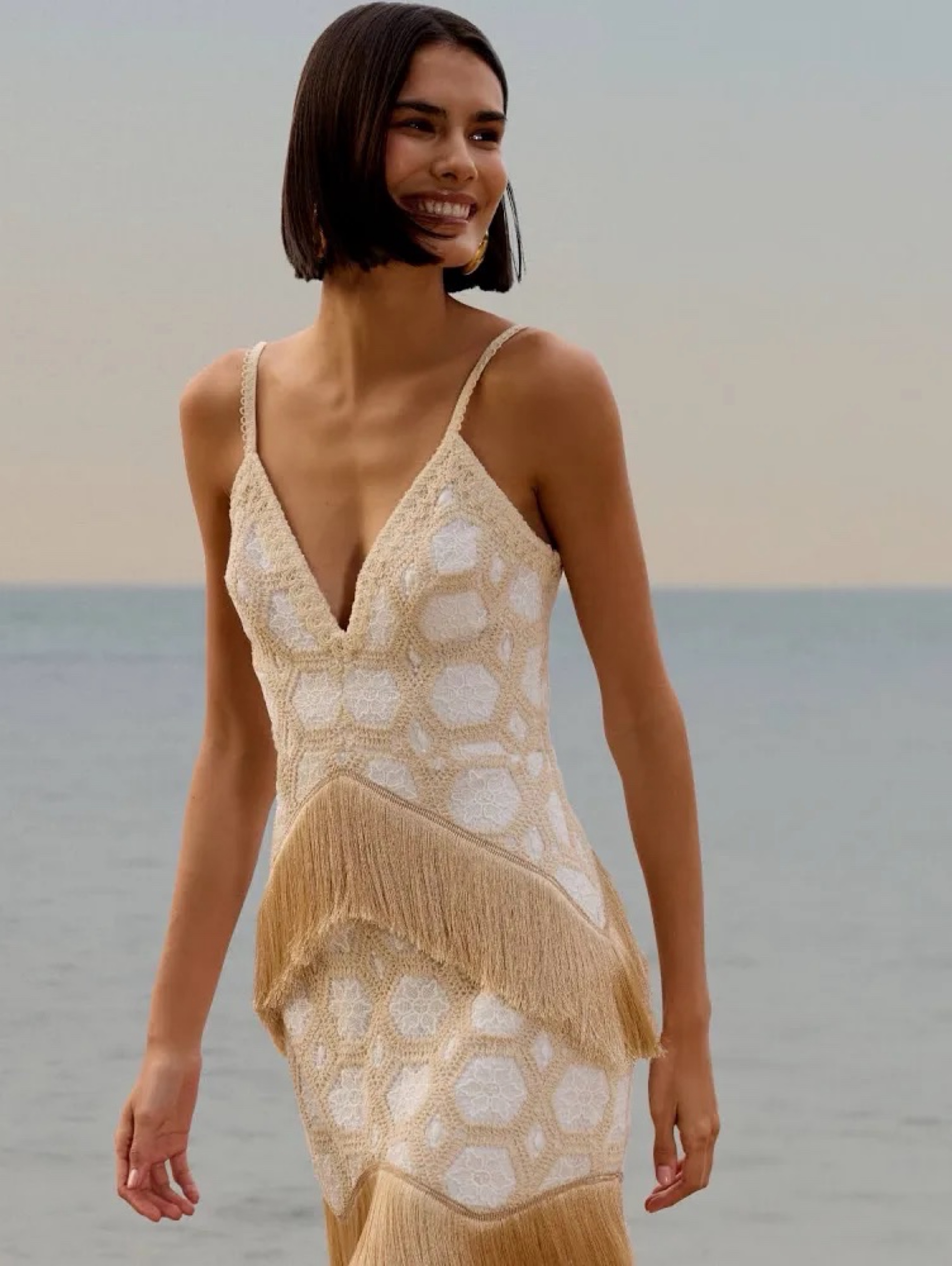 beaded fringe short dress Short White Wedding Dress with Strapless Beaded Fringe  Short Bridal Wedding Dress