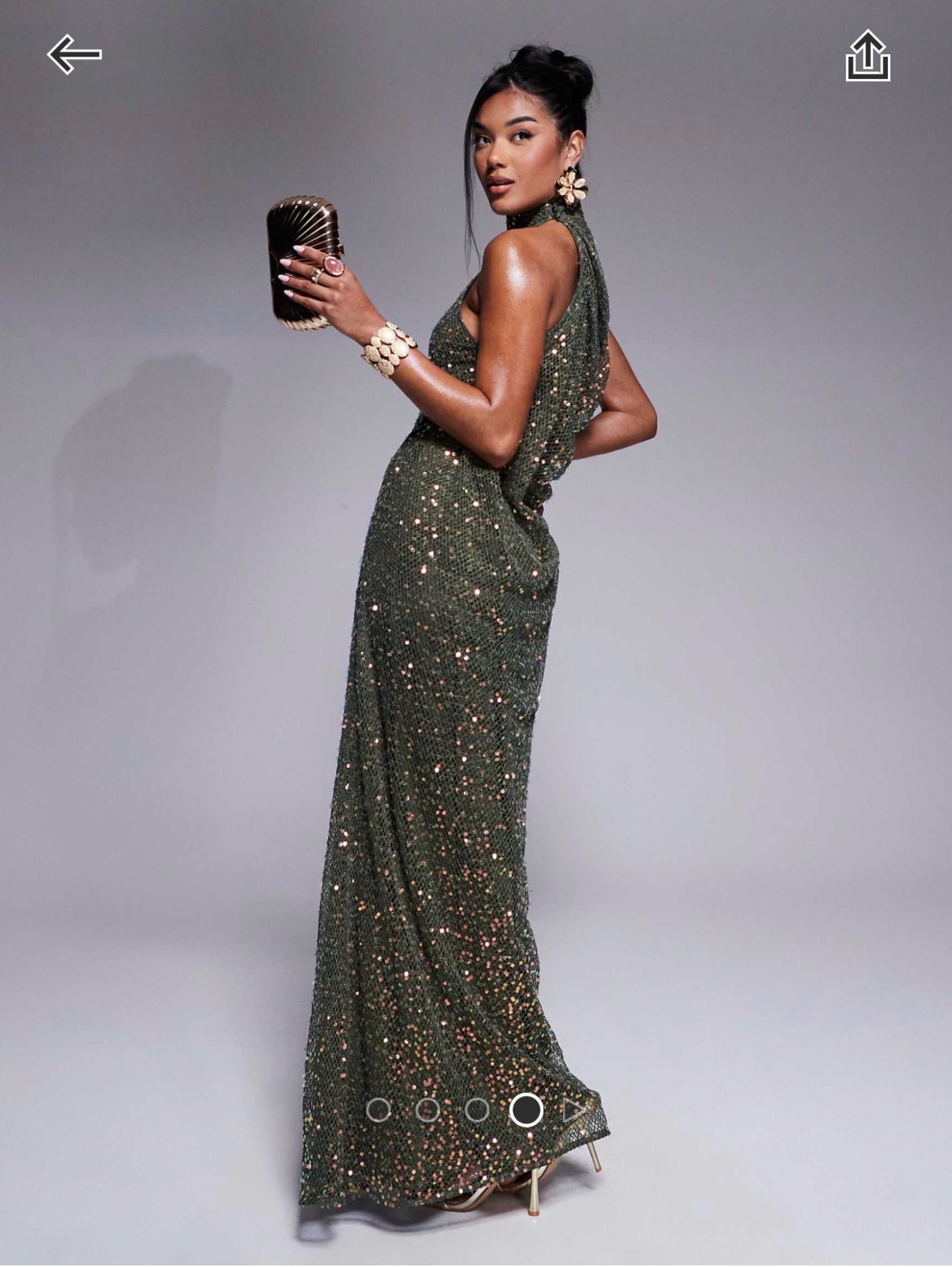 Sequin halter maxi dress by ASOS