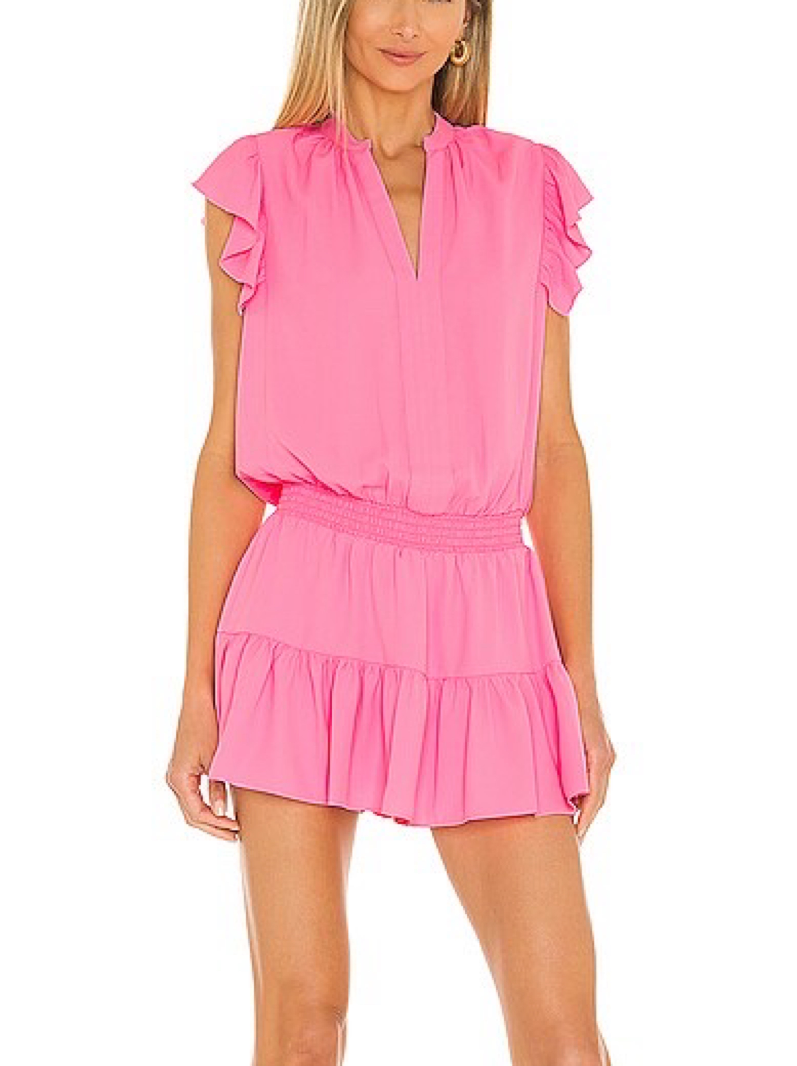 Amanda Uprichard Bright Pink Mini Dress