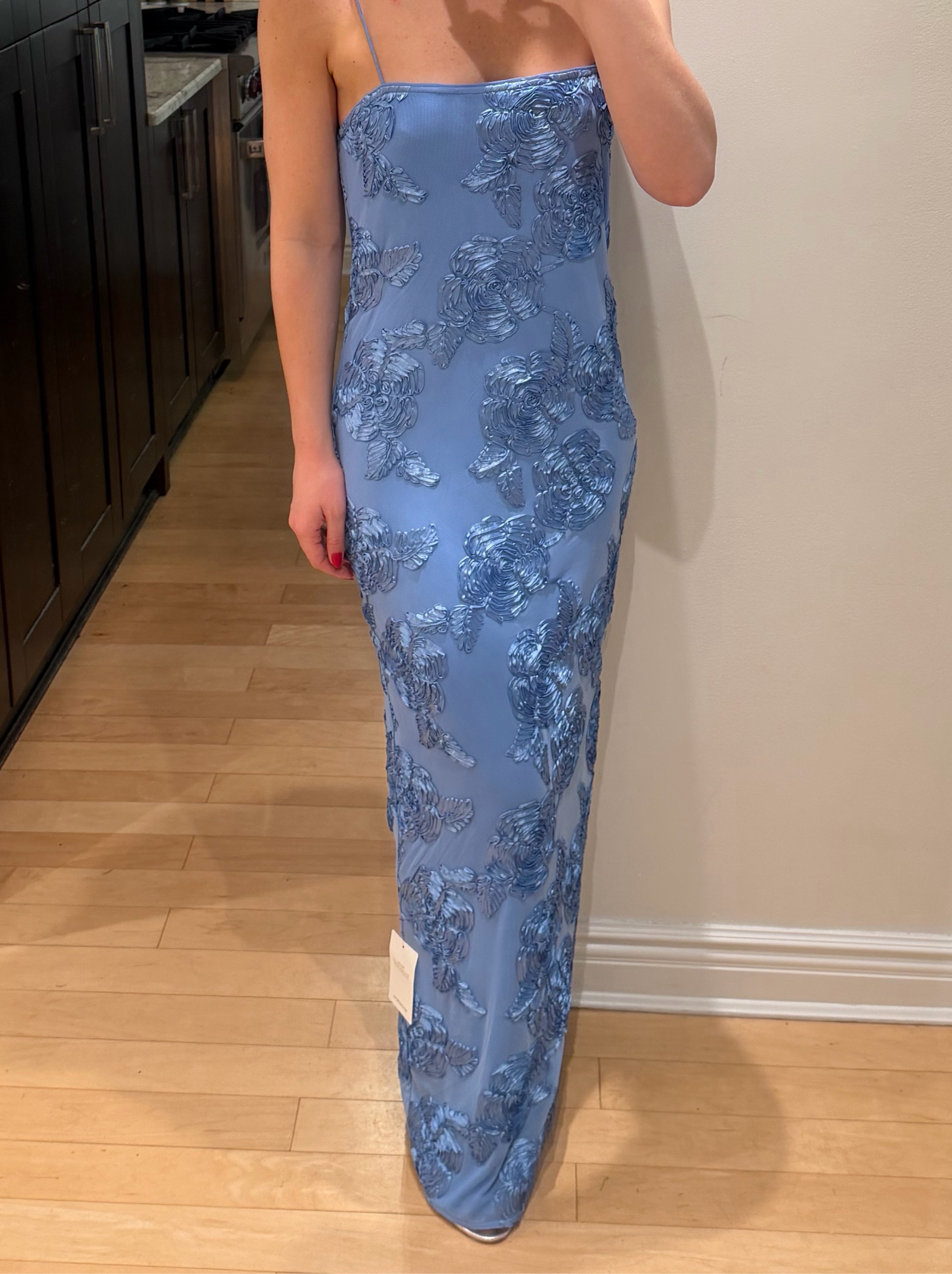 rotate birger christensen embroidered strapless midi dress Rotate By Birger Christensen Floral-embroidered Midi Dress