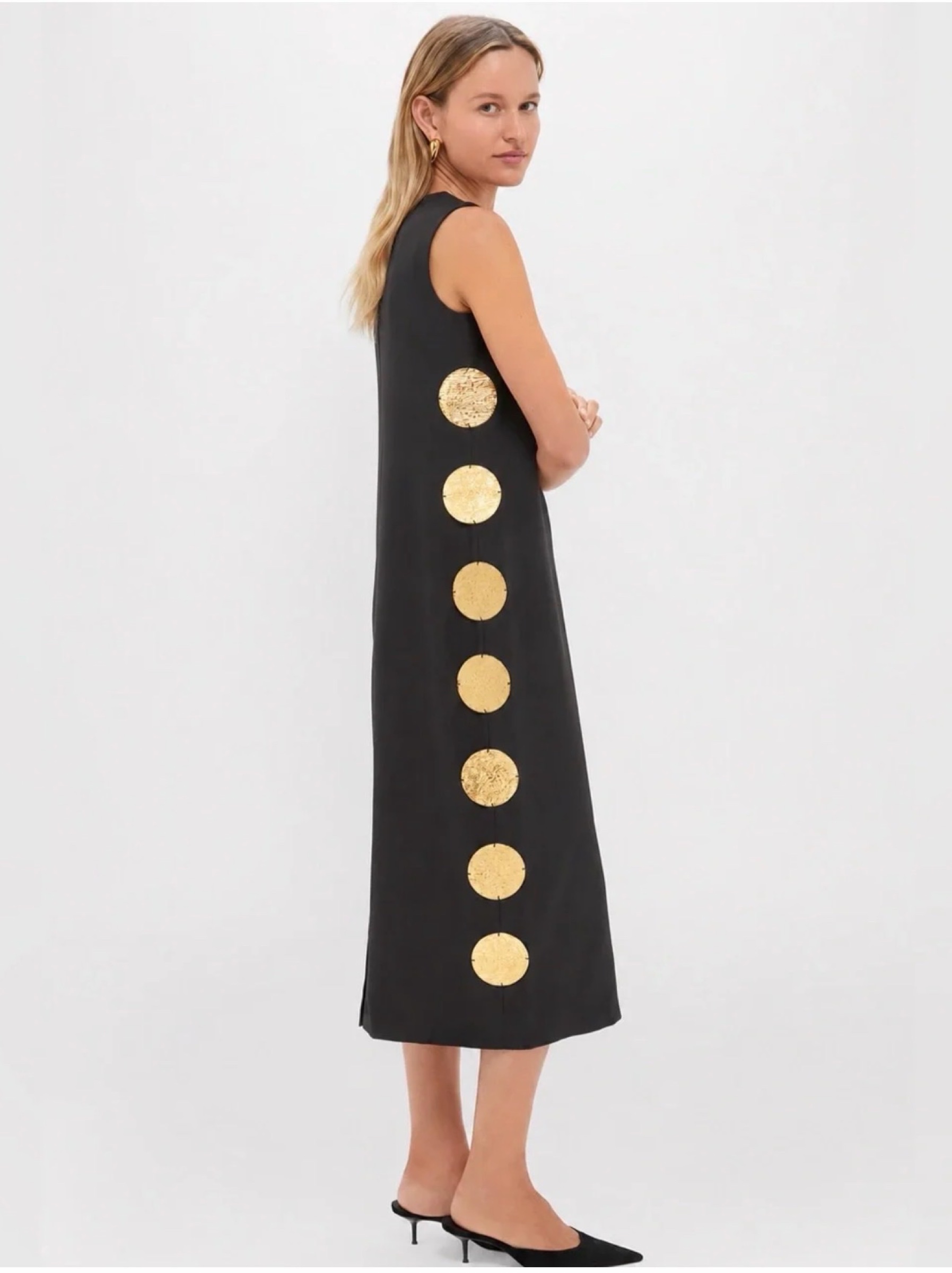 Tuckernuck black and gold medallion dress by Tuckernuck Hyacinth House