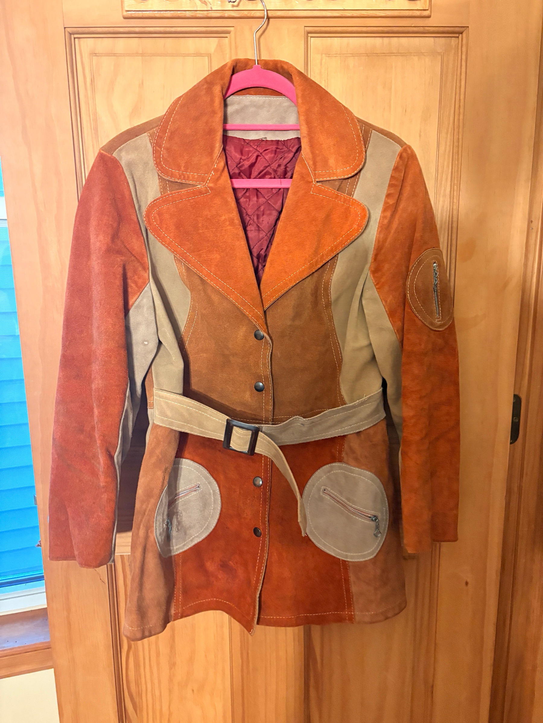 Vintage 60s color block leather jacket by No Brand | Pickle