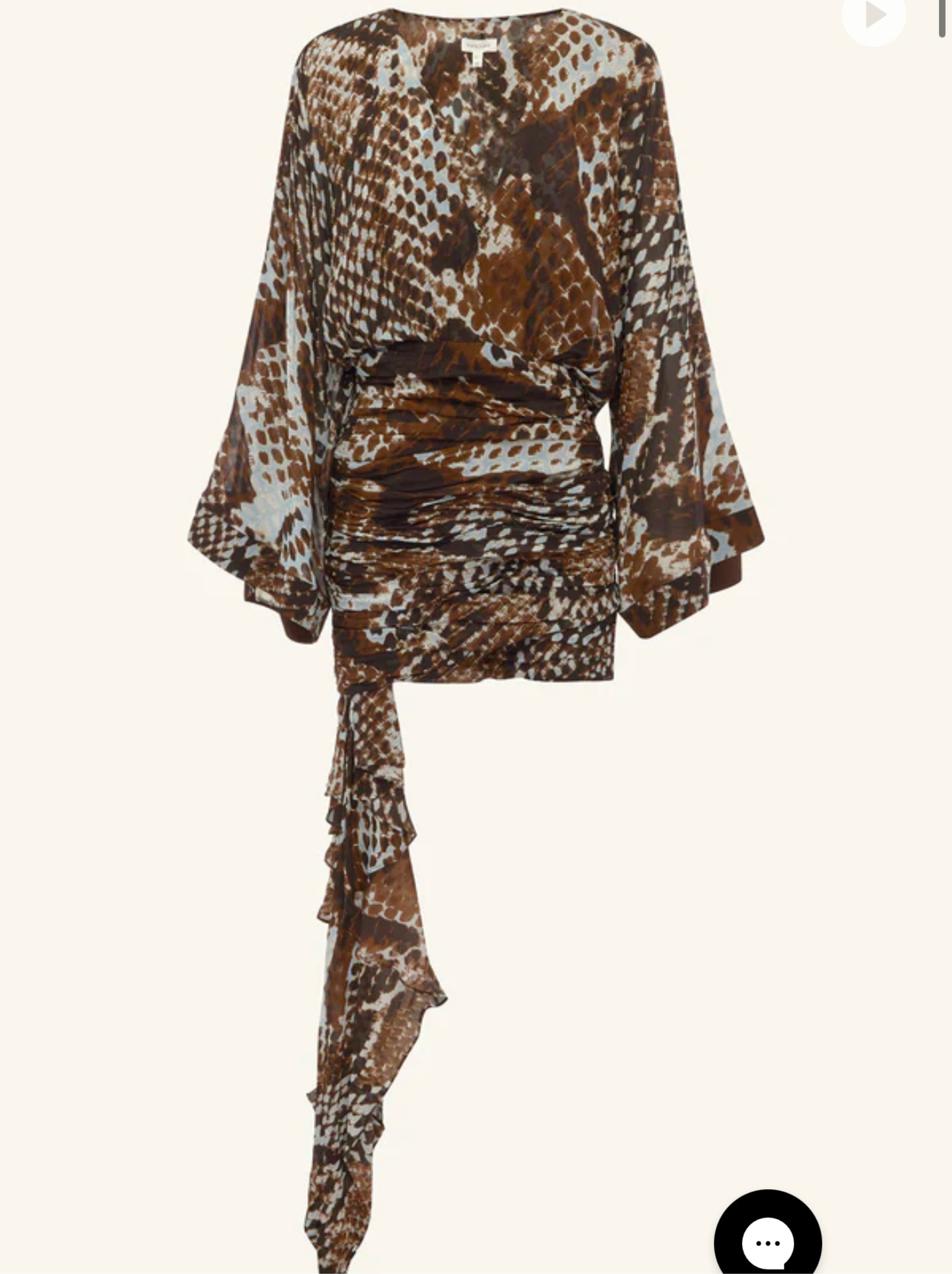 Shona Joy Maia Long Sleeve Plunged Mini Dress