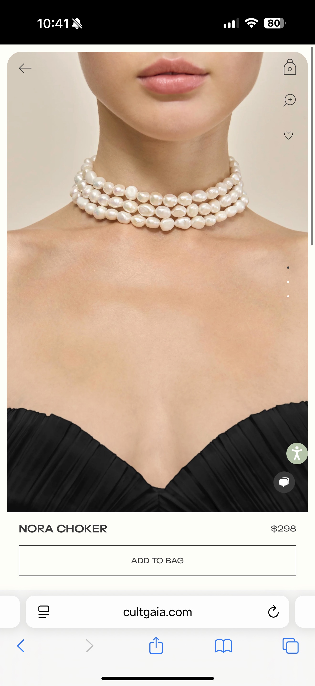 Cult Gaia Nora Pearl Choker