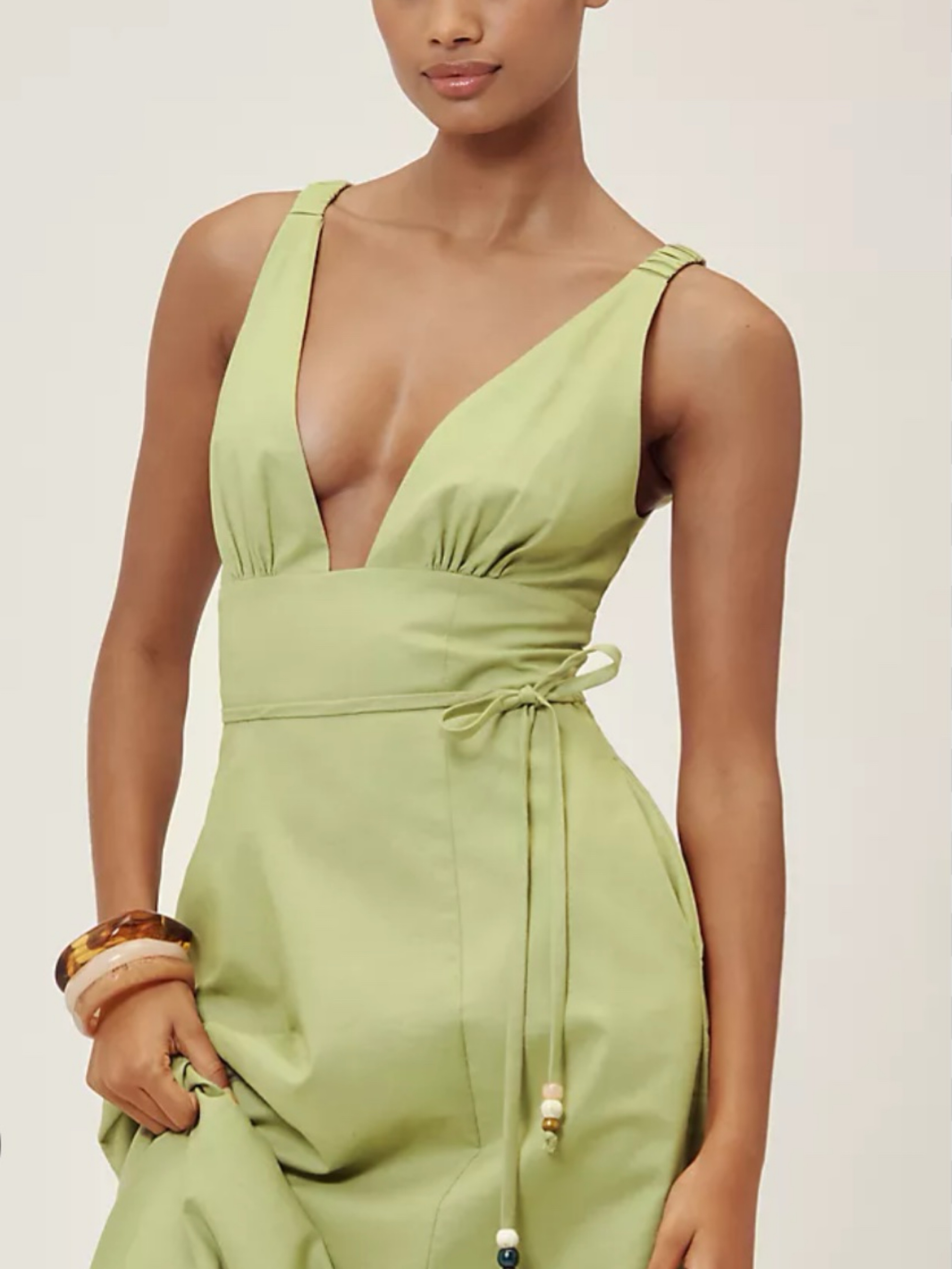 lisa says gah green dress Lisa Says Gah + Stevie Midi Dress, Green