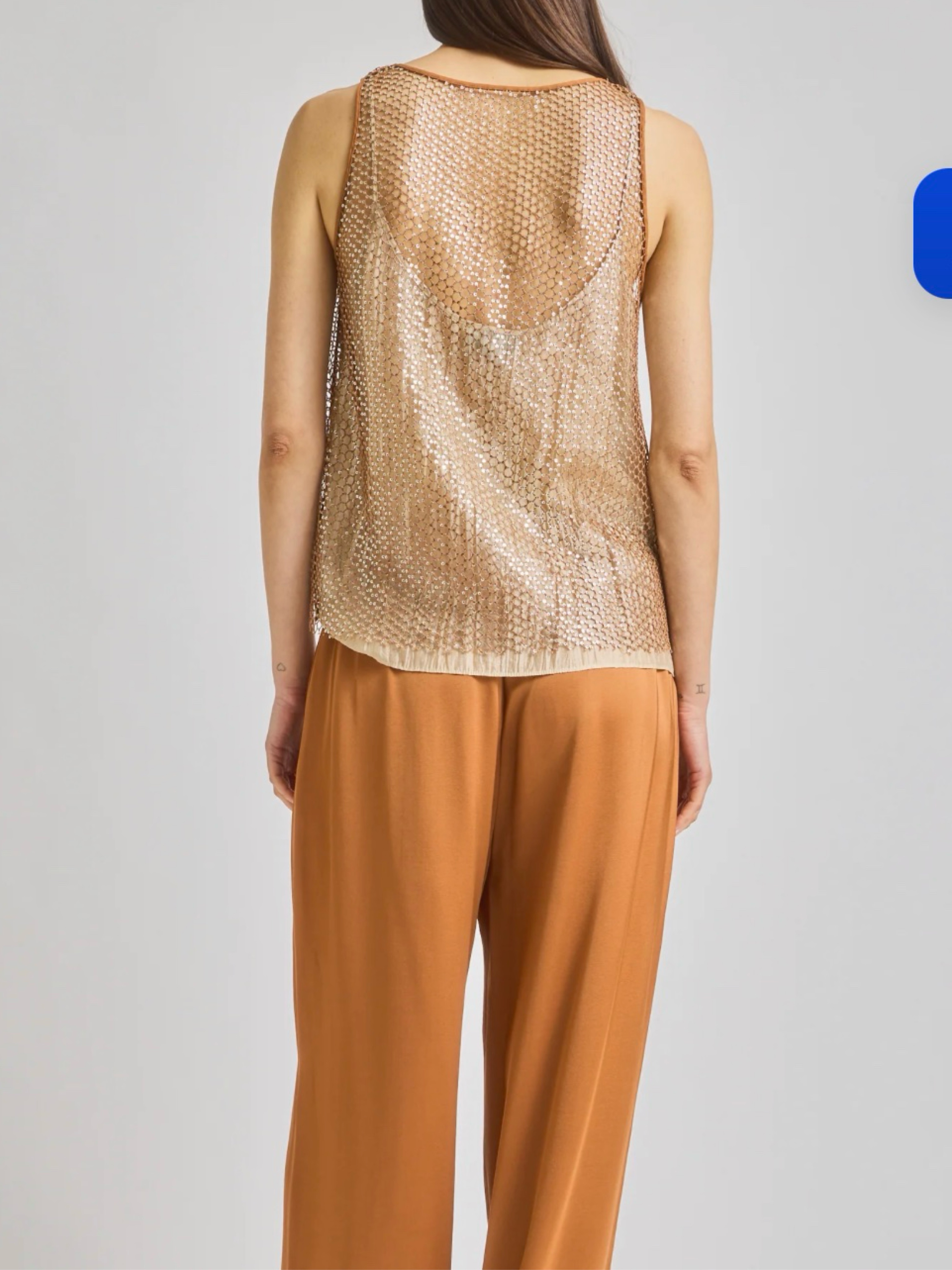 MENTON MESH SEQUIN TOP